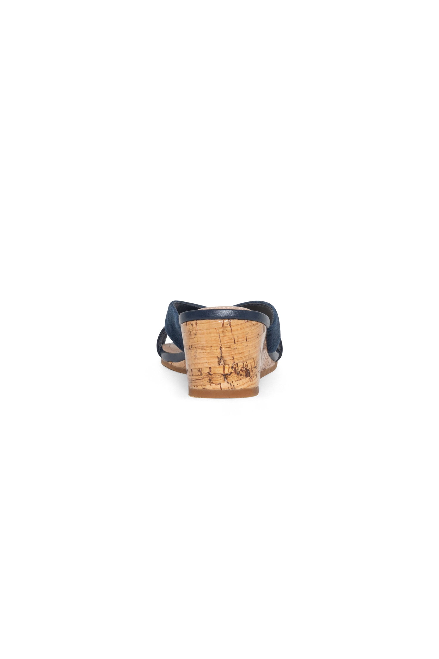NYDJ Contessa Wedge Sandals In Suede And Patent Leather - Navy