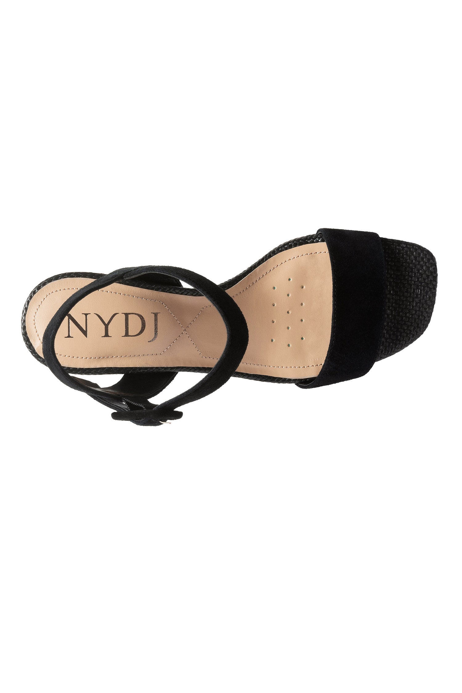 NYDJ Gaiana High Heel Sandals In Suede - Black