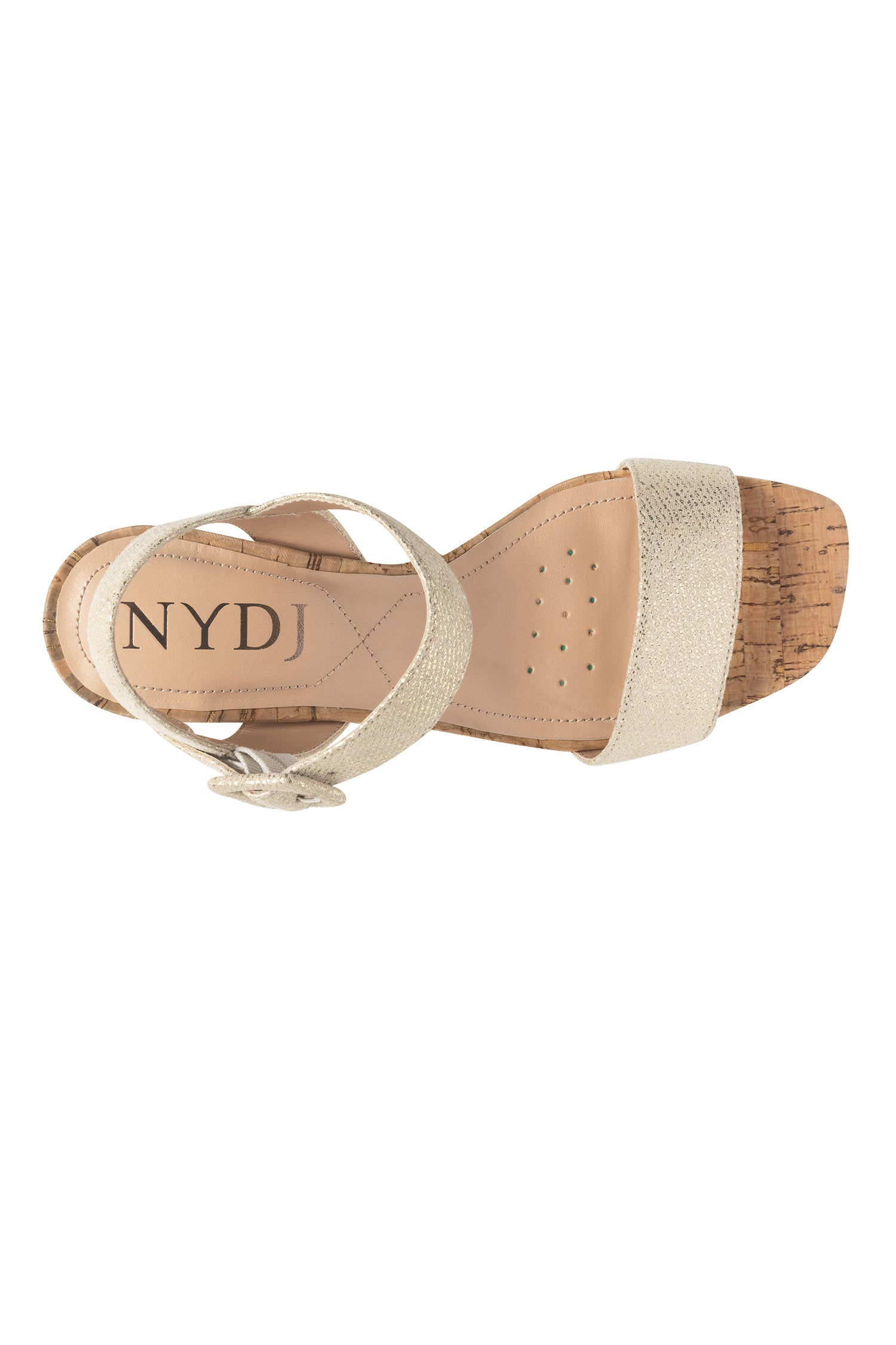 NYDJ Gaiana High Heel Sandals In Metallic Nappa Leather - Gold