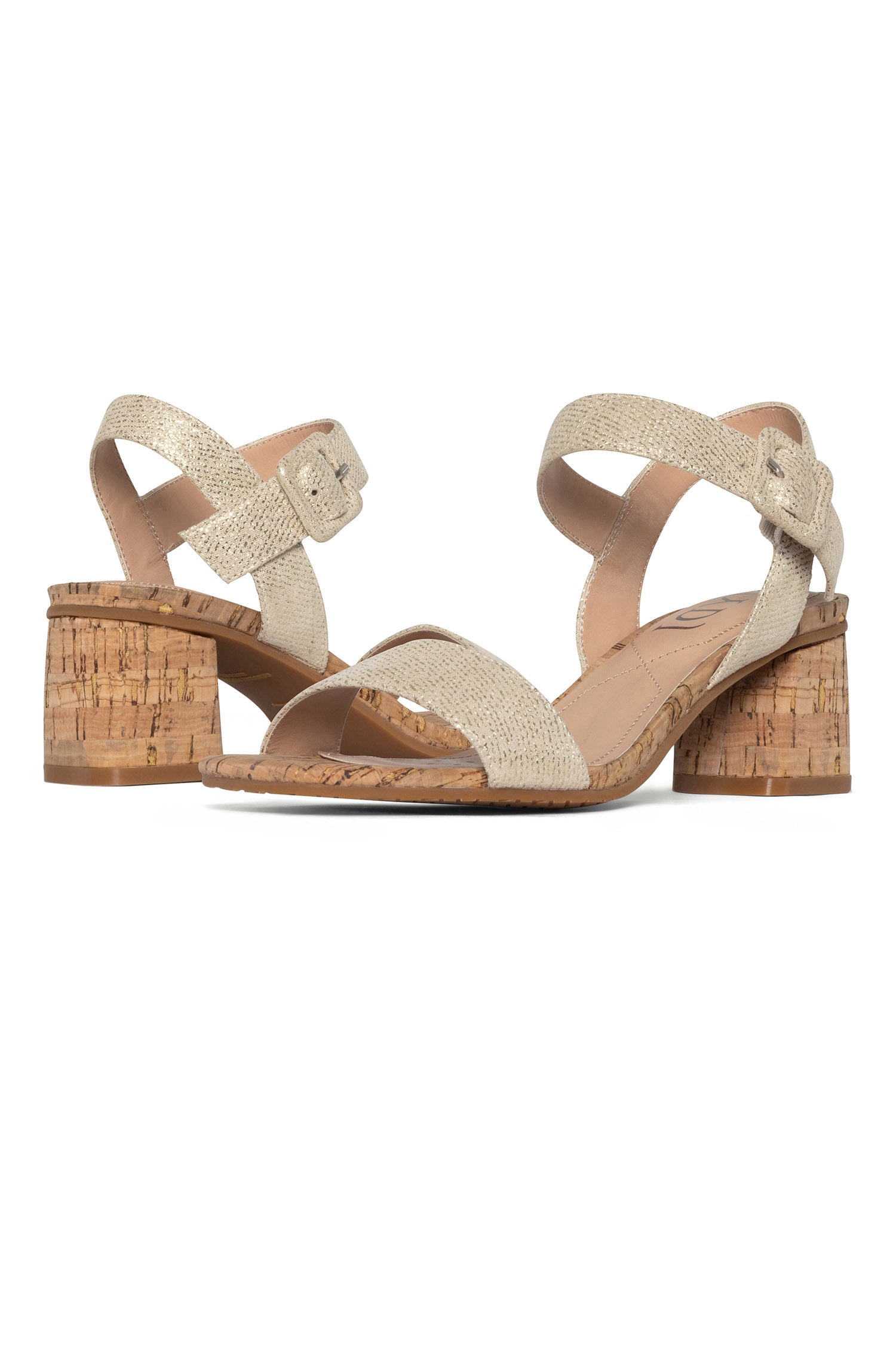 NYDJ Gaiana High Heel Sandals In Metallic Nappa Leather - Gold