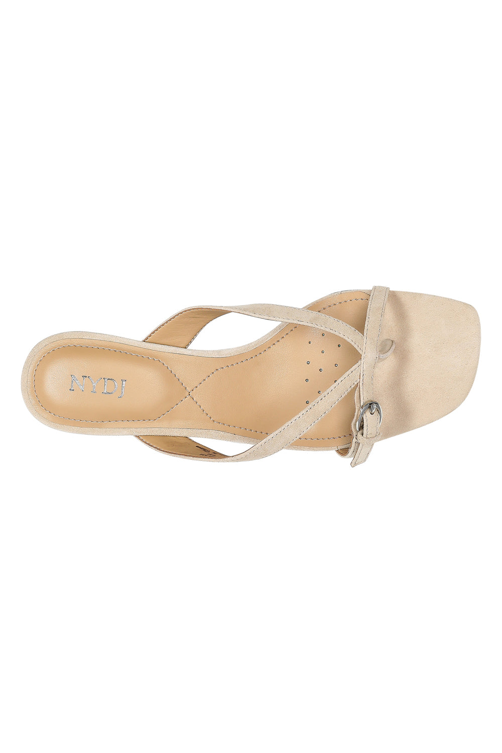 NYDJ Glam Block Heel Sandals In Wide Width In Kid Suede - Sand