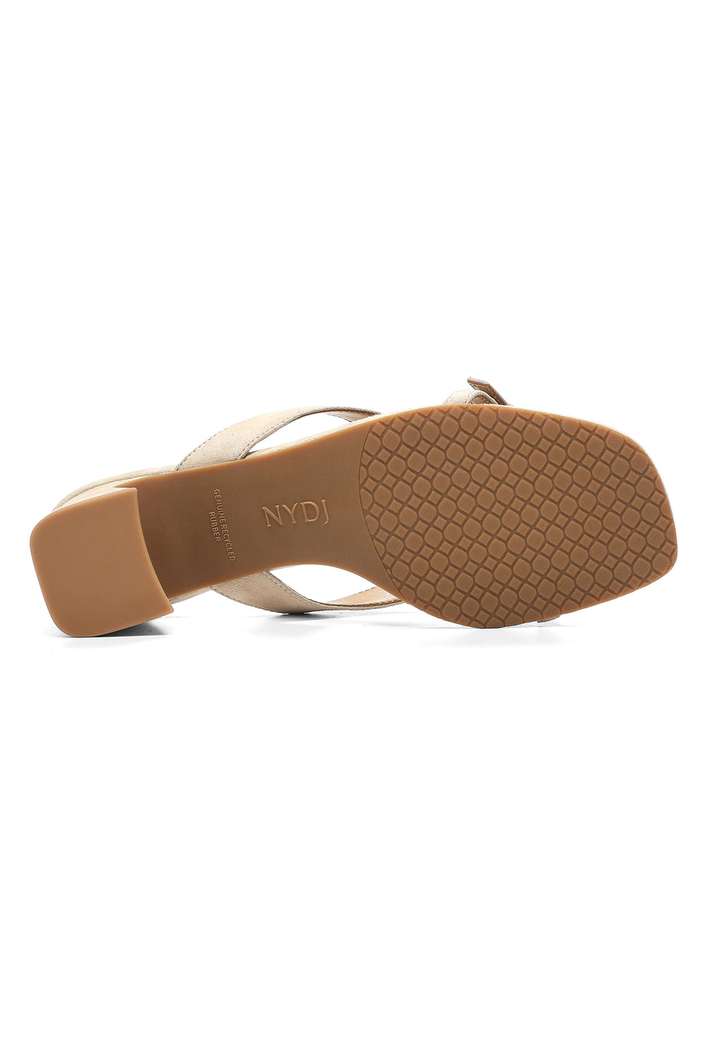 NYDJ Glam Block Heel Sandals In Wide Width In Kid Suede - Sand