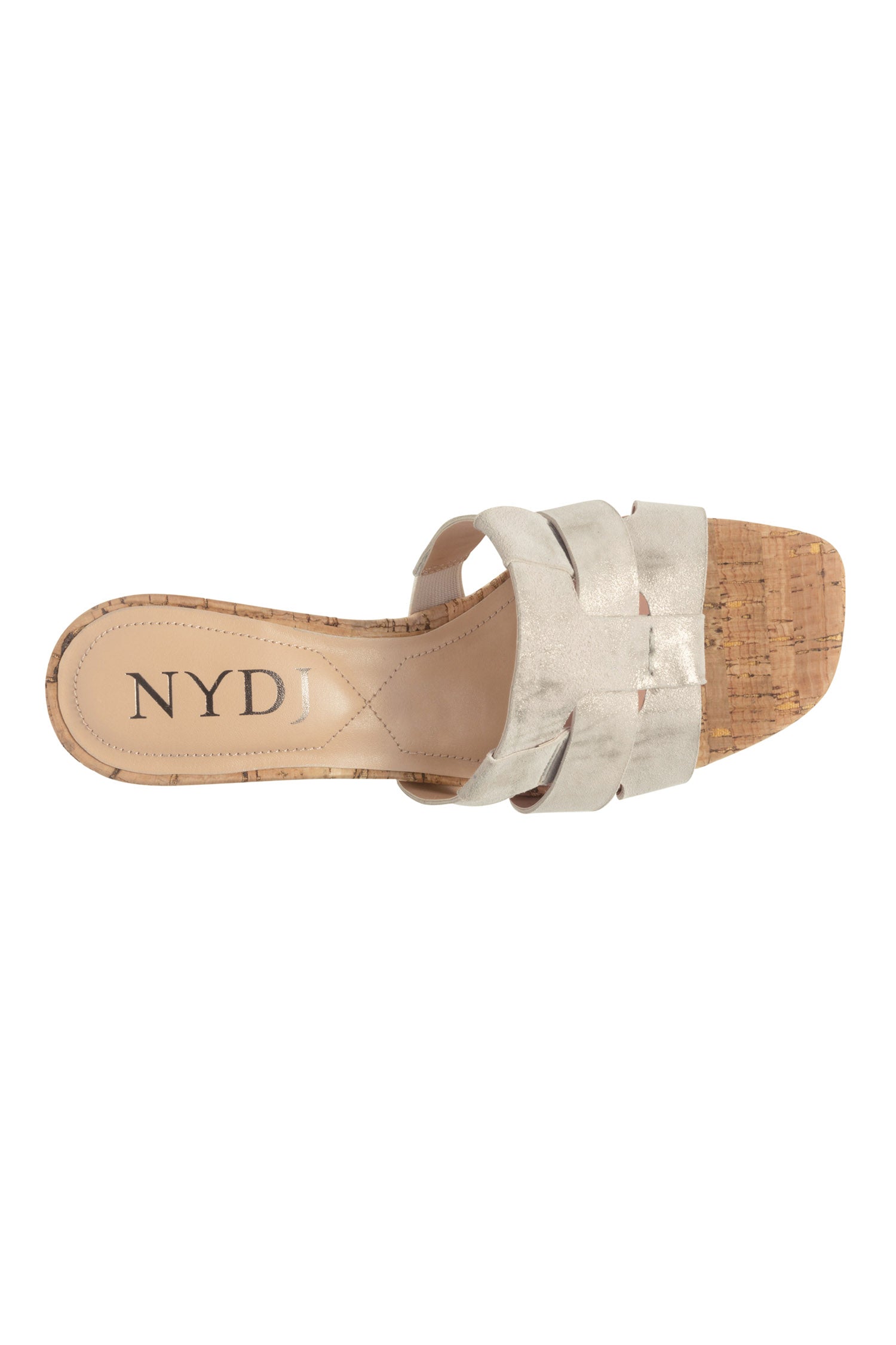 NYDJ Gloriana Mule Sandals In Metallic Suede - Pewter