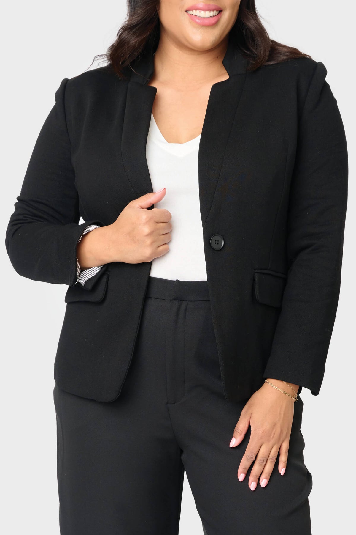 NYDJ Notch Collar Blazer in Black by Gibsonlook  - Notch Collar Blazer in Black by Gibsonlook