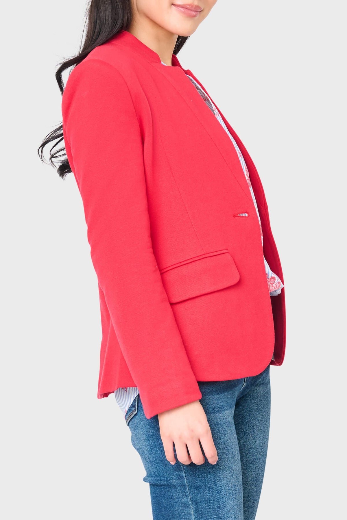 NYDJ Notch Collar Blazer in Red Lipstick by Gibsonlook  - Notch Collar Blazer in Red Lipstick by Gibsonlook