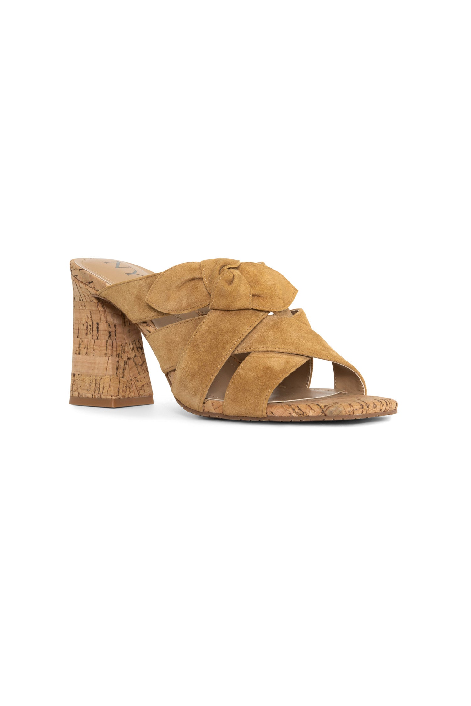 NYDJ Loreri Mule Sandals In Suede - Cognac