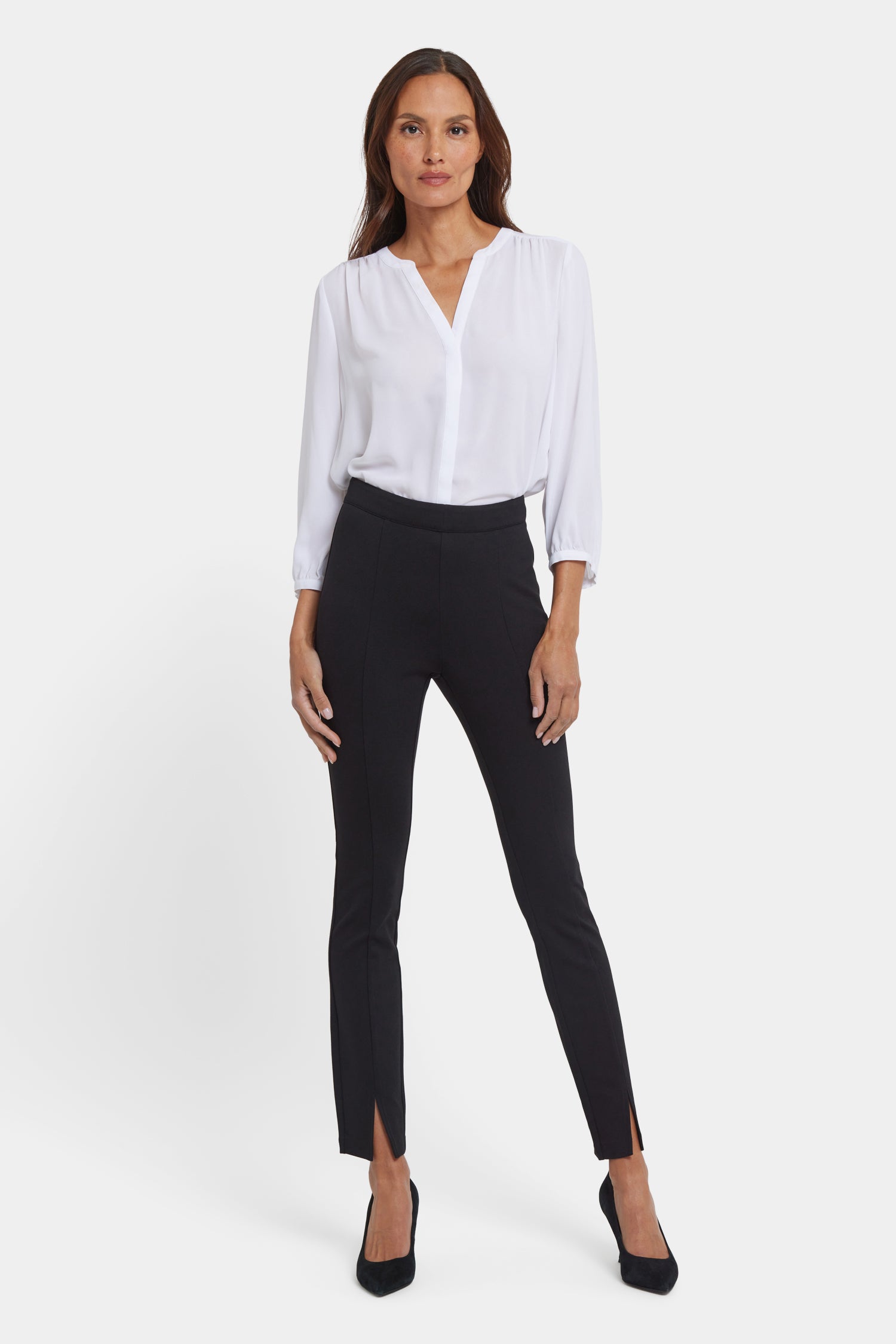 NYDJ Zelda Pull-On Pants In Ponte Knit - Black