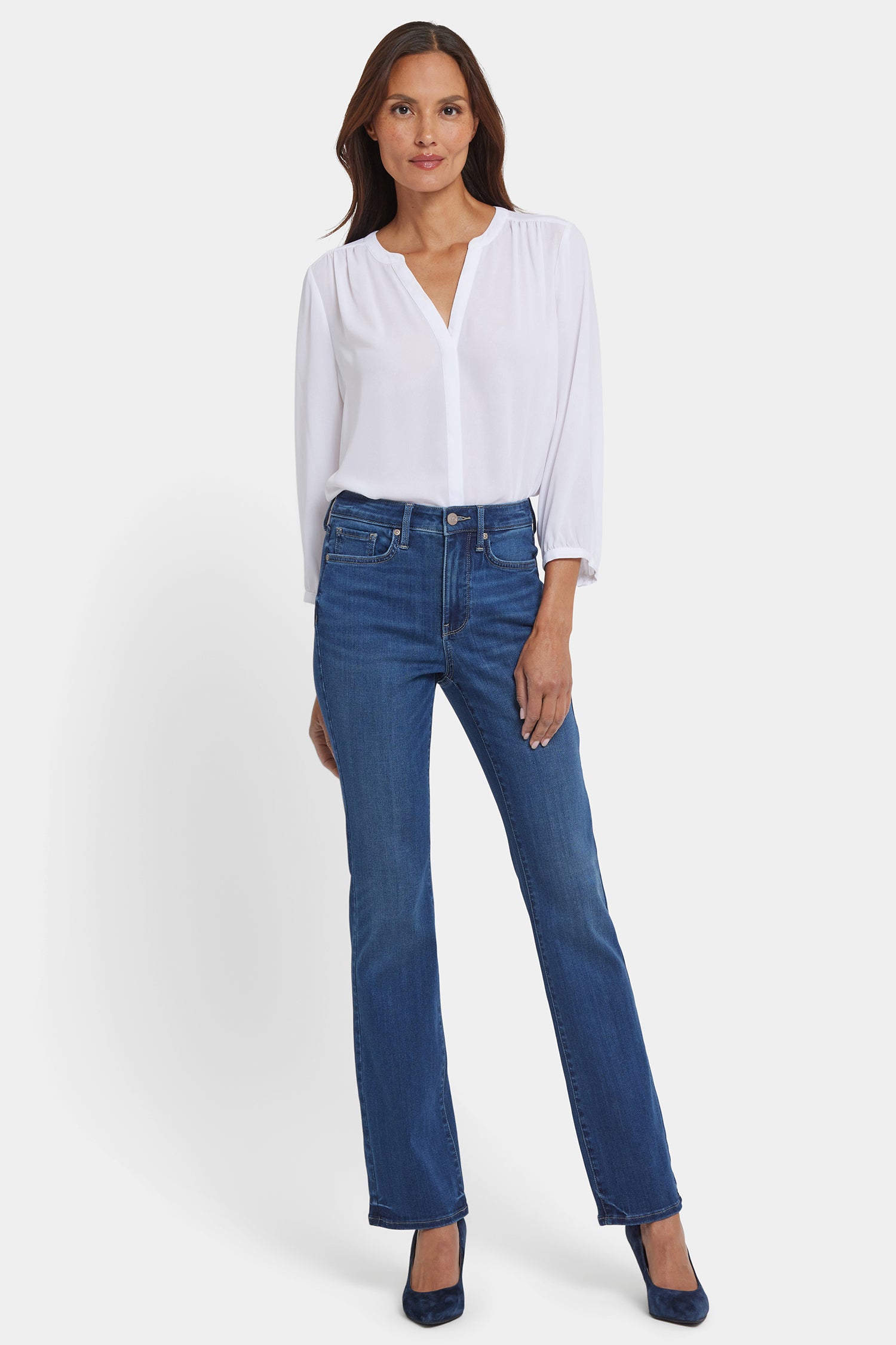 NYDJ Billie Mini Bootcut Jeans In Sure Stretch® Denim With High Rise - Vintage Lapis