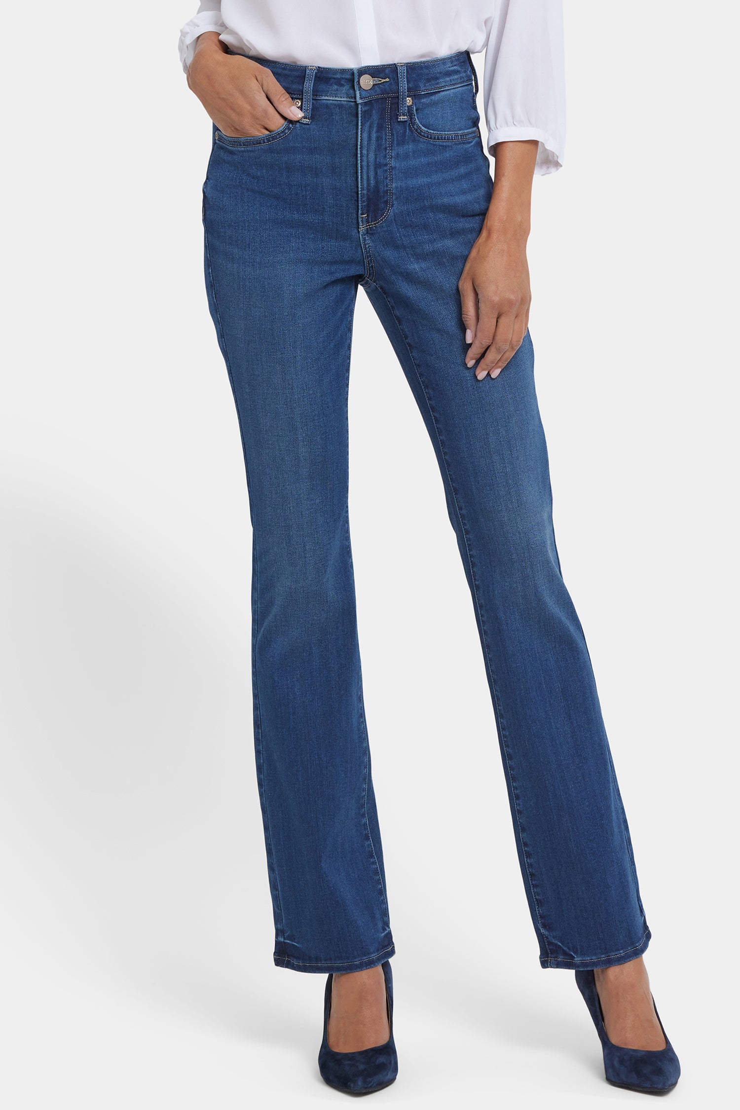 NYDJ Billie Mini Bootcut Jeans In Sure Stretch® Denim With High Rise - Vintage Lapis