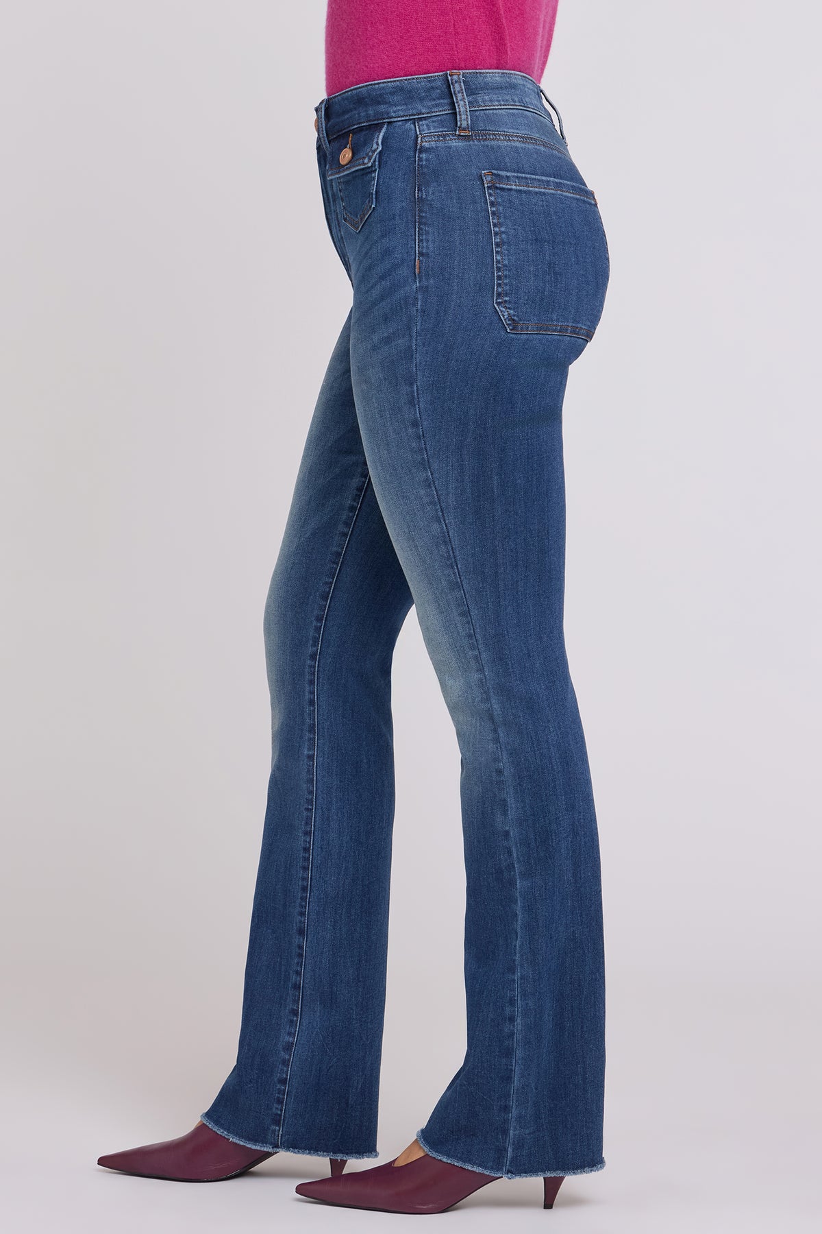 NYDJ Barbara Bootcut Jeans In Sure Stretch® Denim With High Rise And Front Button-Flap Pockets - Elm