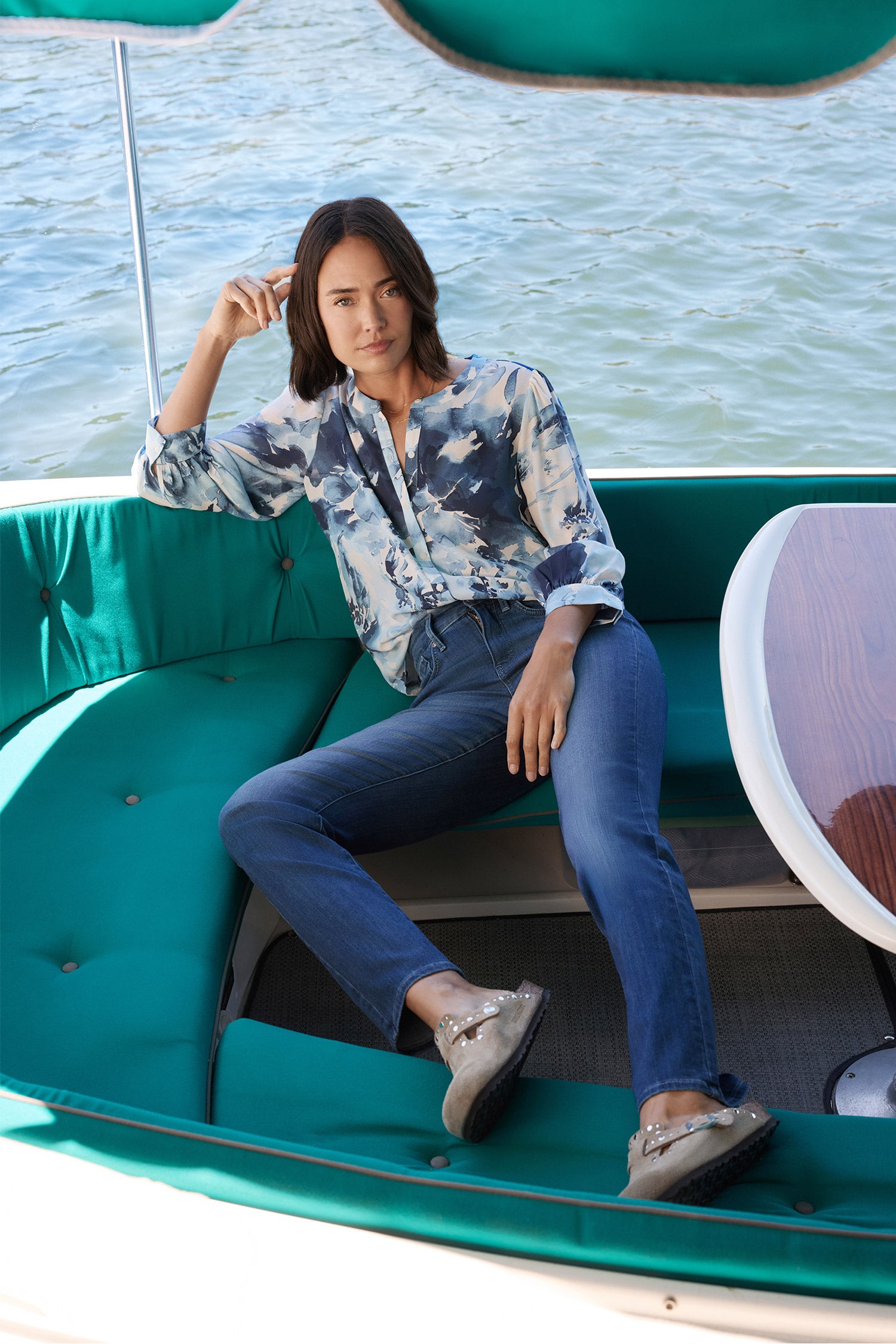 NYDJ Marilyn Straight Jeans In Sure Stretch® Denim - Cool Marine