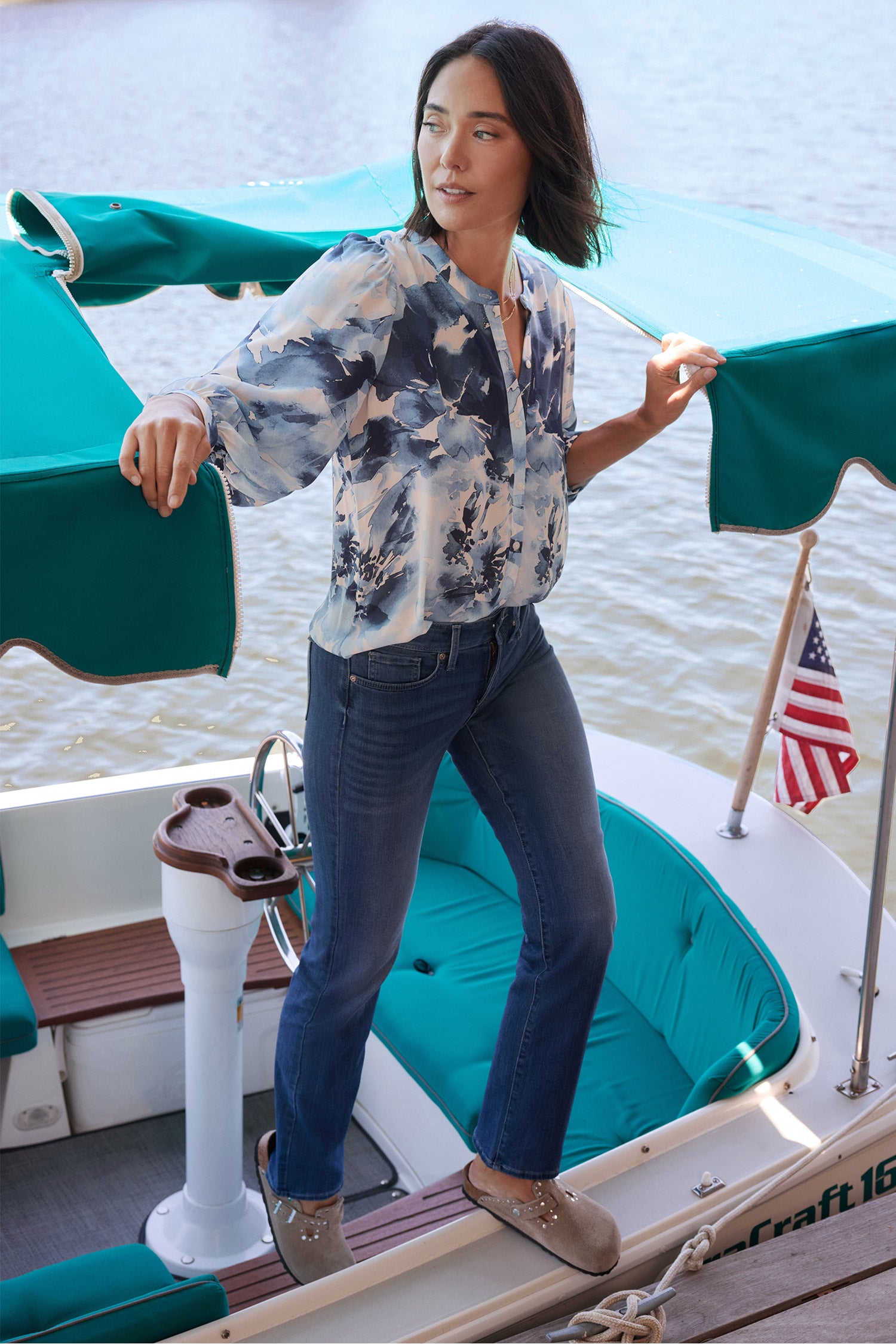 NYDJ Marilyn Straight Jeans In Sure Stretch® Denim - Cool Marine