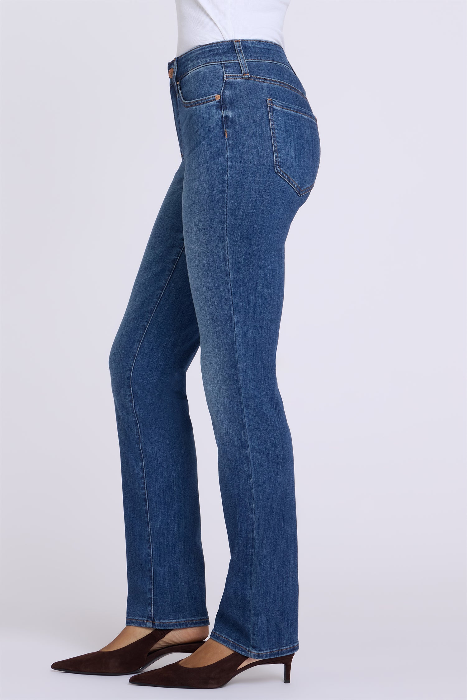 NYDJ Marilyn Straight Jeans In Tall In Sure Stretch® Denim With 36" Inseam - Elm