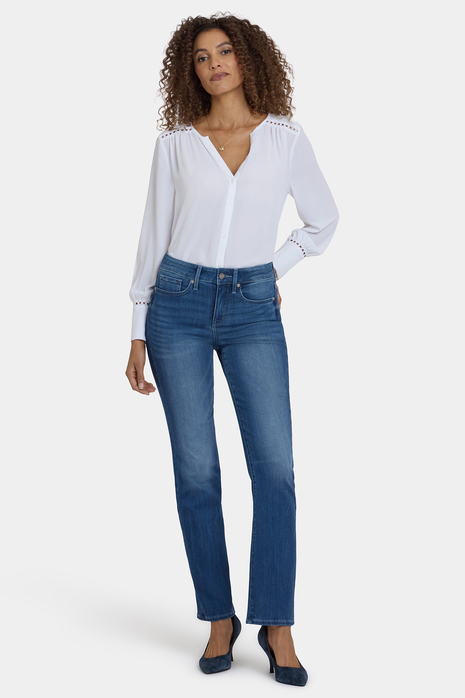 NYDJ Marilyn Straight Jeans In Sure Stretch® Denim - Cool Marine