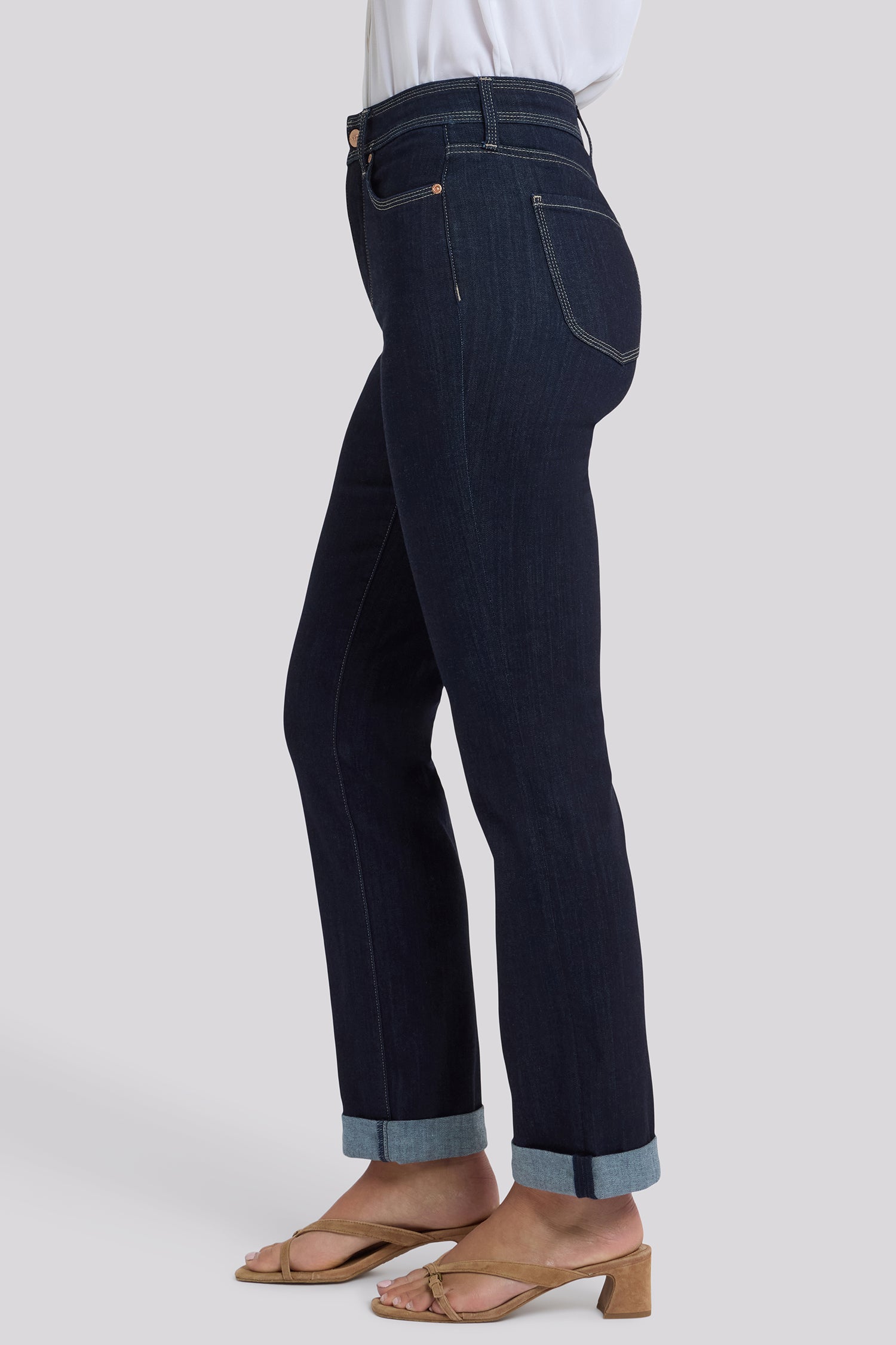 NYDJ Marilyn Straight Jeans In Sure Stretch® Denim With High Rise And Triple Stitching - Morning Tides