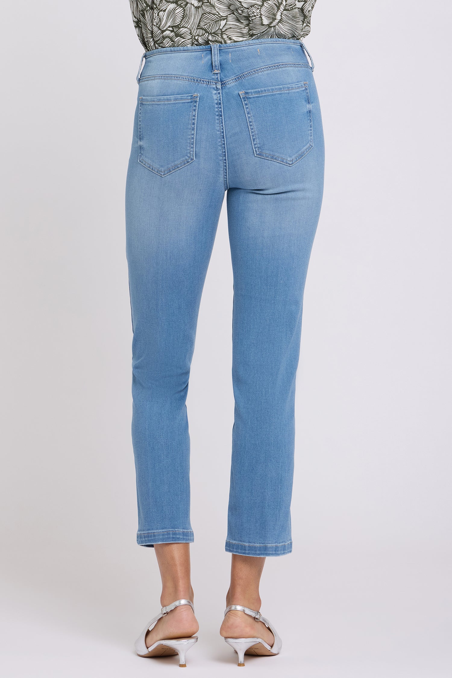 NYDJ Sheri Slim Straight Ankle Jeans In Sure Stretch® Denim With Top Waist Binding - Vista Lakes