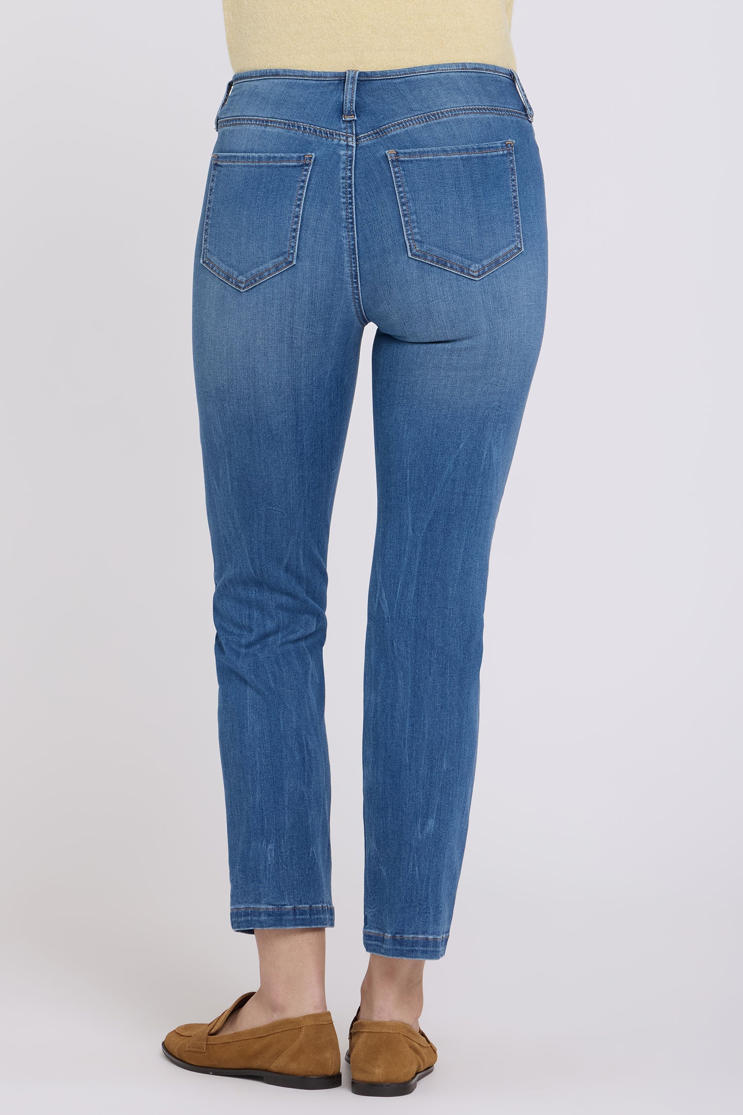 NYDJ Sheri Slim Straight Ankle Jeans In Sure Stretch® Denim With Top Waist Binding - Wild River