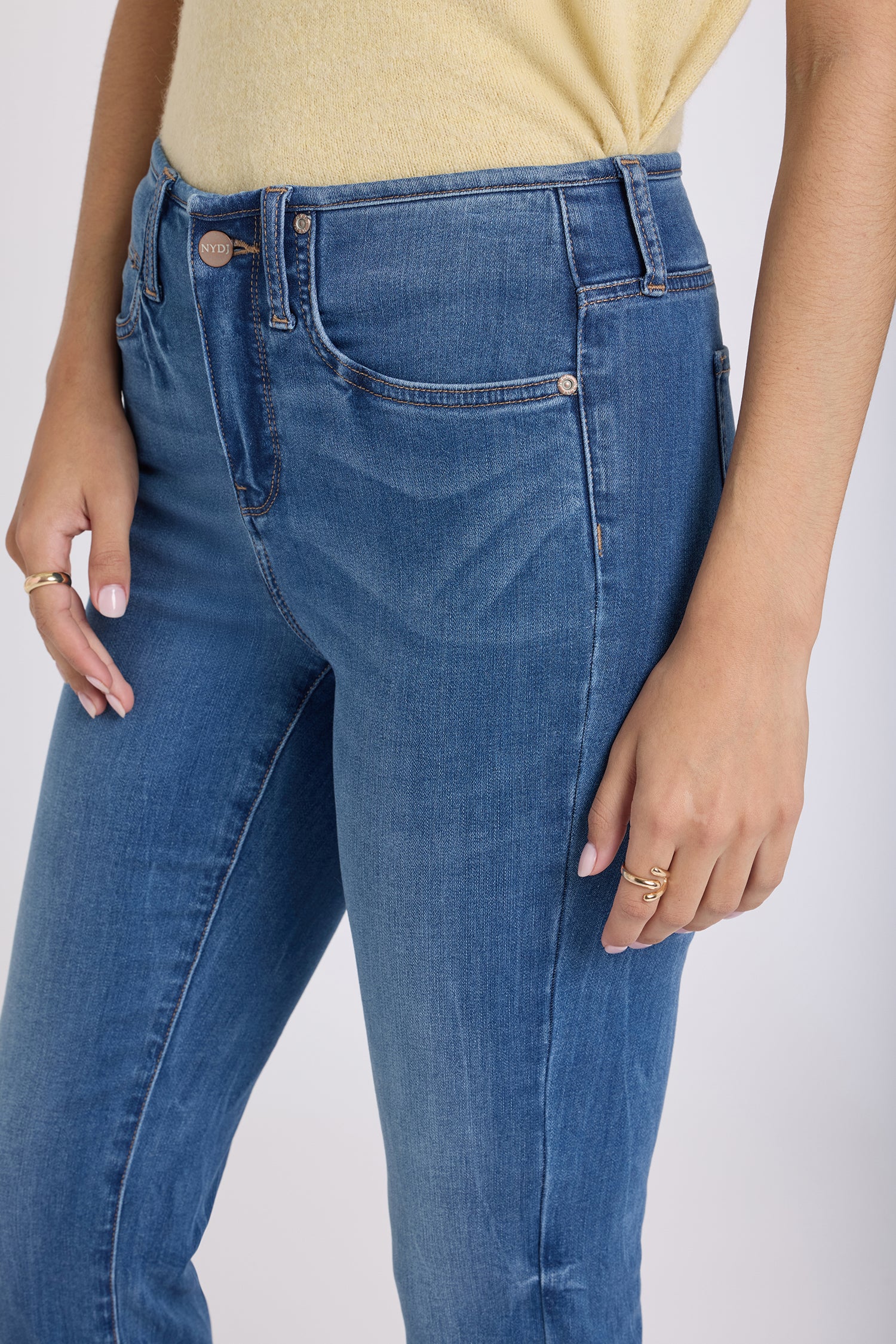 NYDJ Sheri Slim Straight Ankle Jeans In Sure Stretch® Denim With Top Waist Binding - Wild River