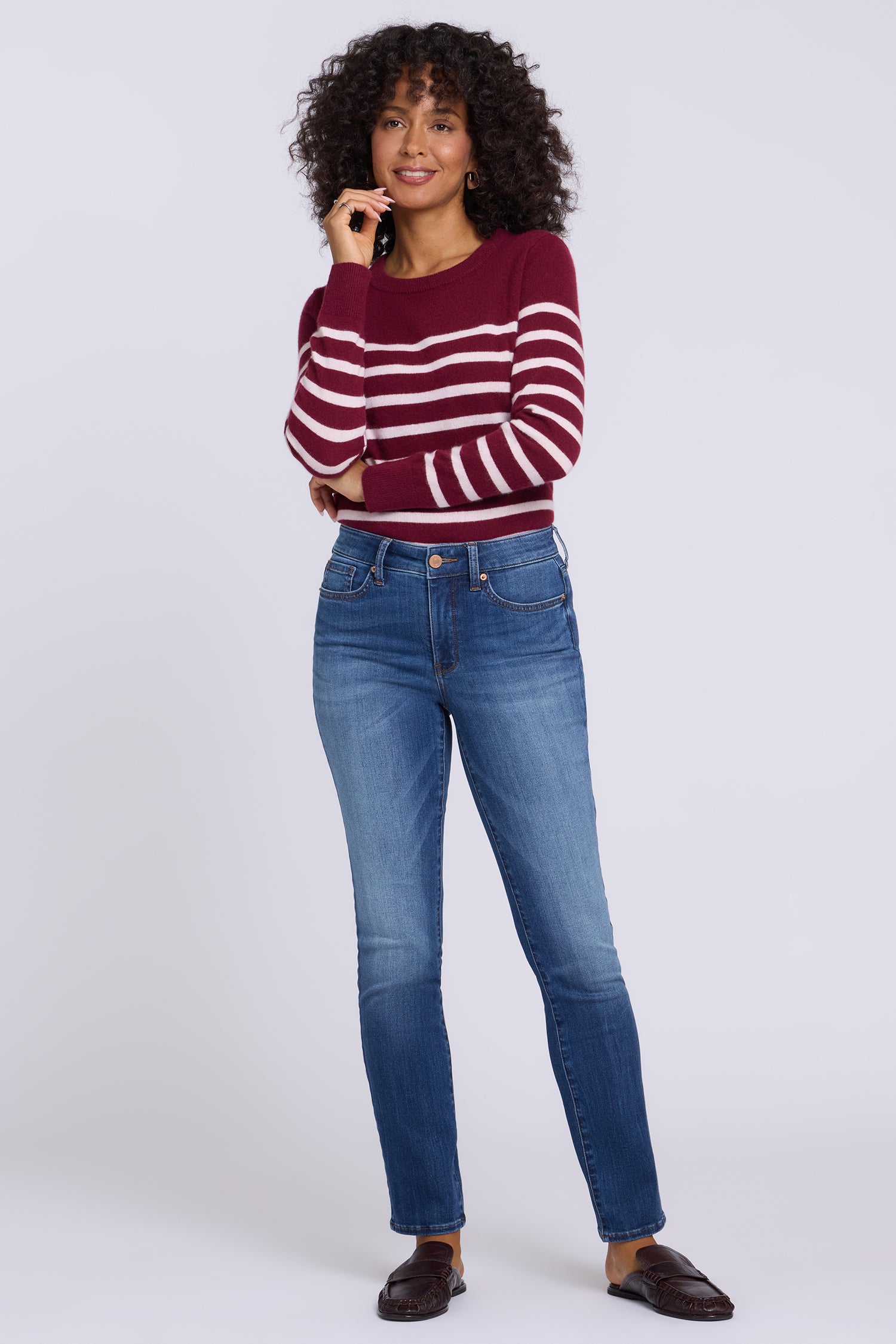 NYDJ Sheri Slim Straight Jeans In Sure Stretch® Denim - Elm
