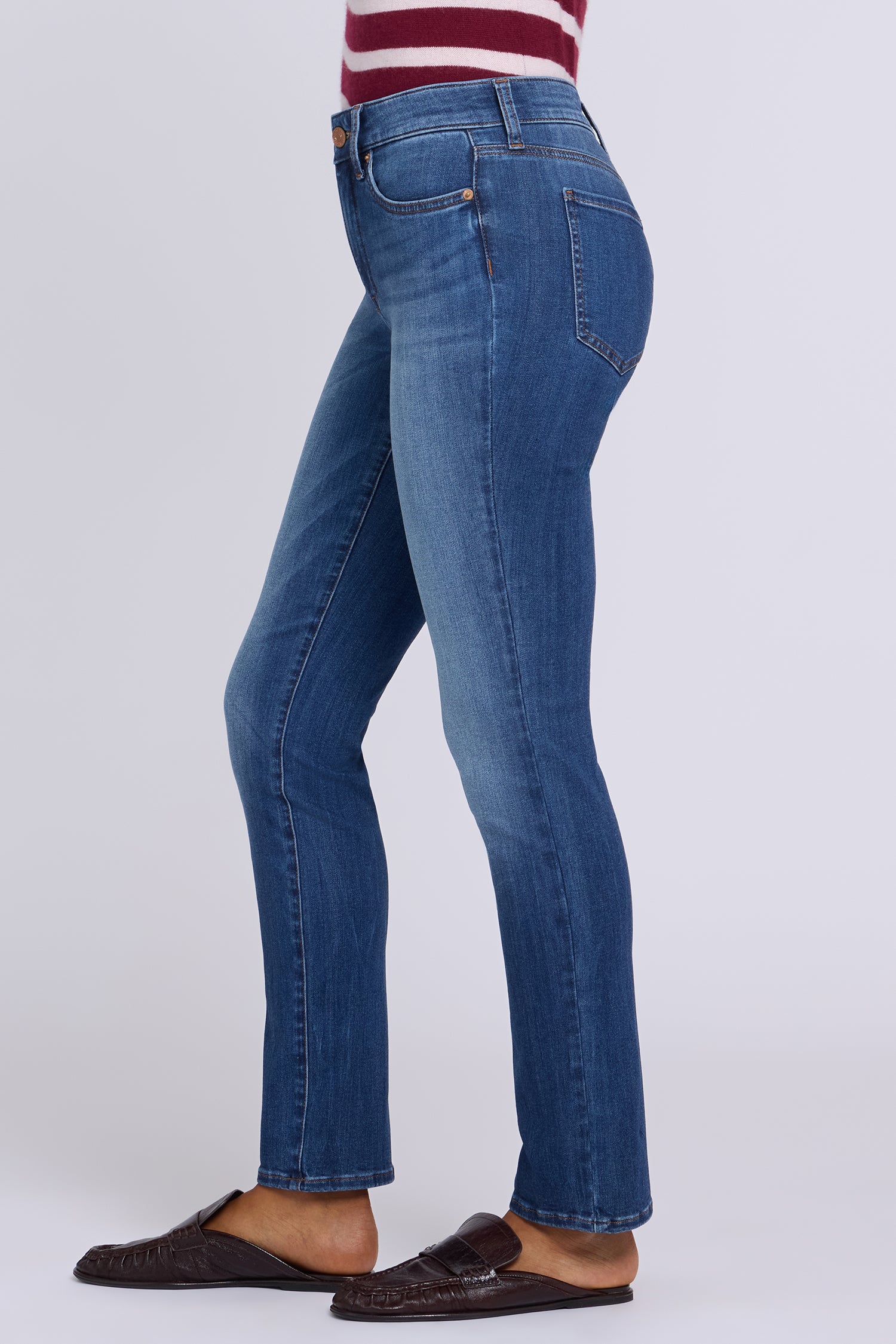 NYDJ Sheri Slim Straight Jeans In Sure Stretch® Denim - Elm