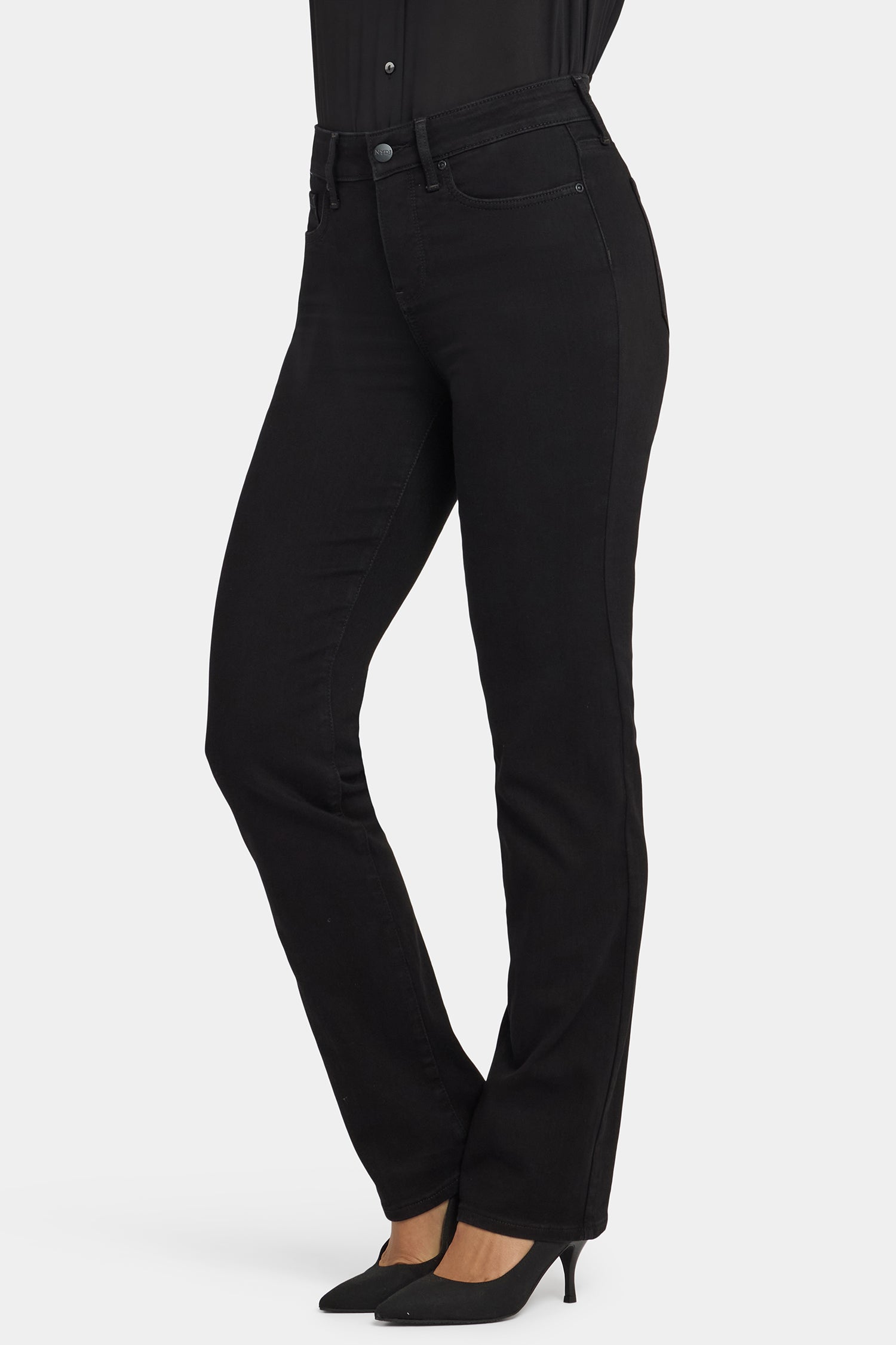 NYDJ Marilyn Straight Jeans In Sure Stretch® Denim - Black Rinse