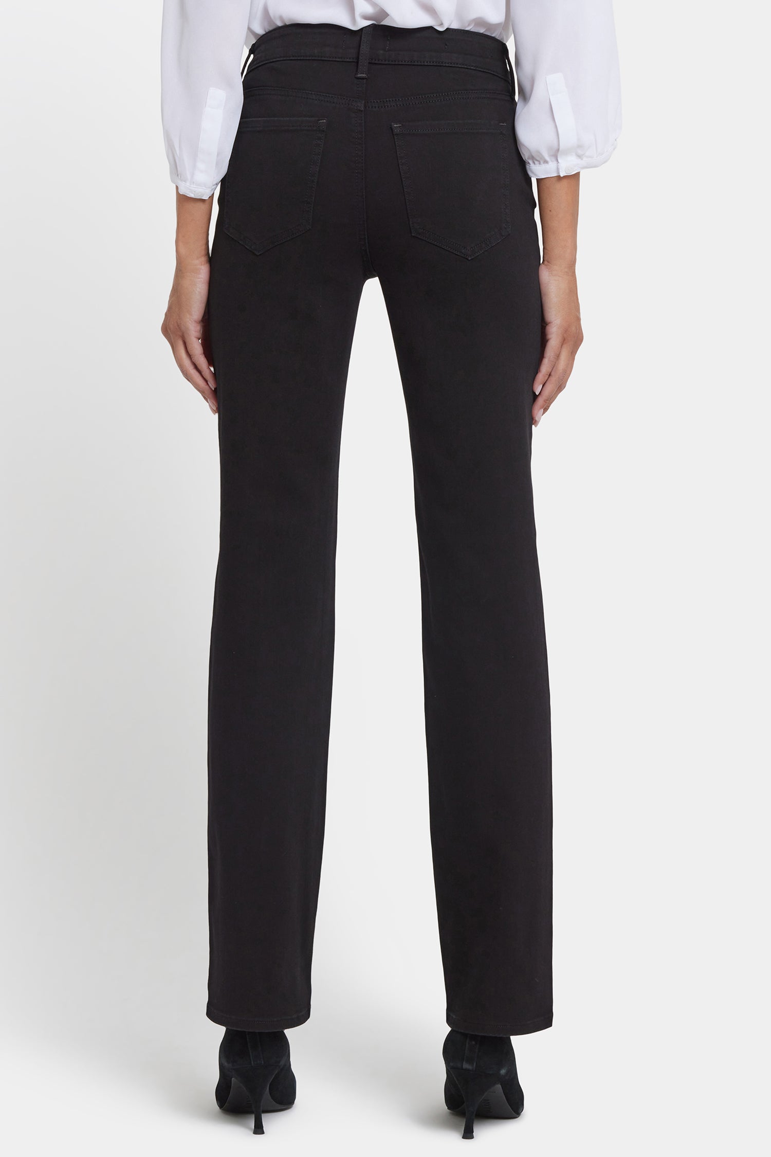 NYDJ Marilyn Straight Jeans In Sure Stretch® Denim With Scattered Stones - Black Rinse