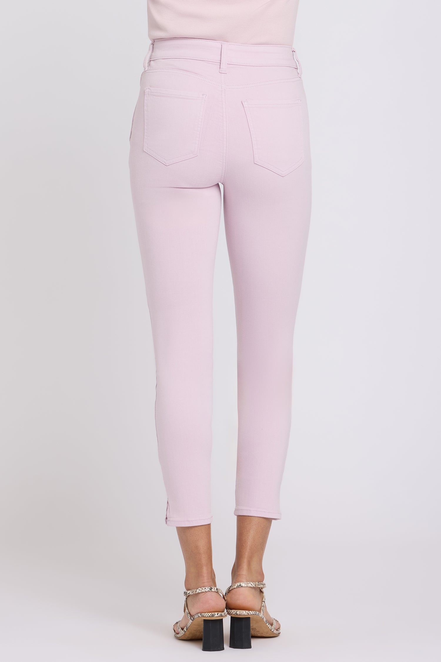 NYDJ Ami Skinny Ankle Jeans In Sure Stretch® Denim With High Rise And Side Slits - Light Lilac