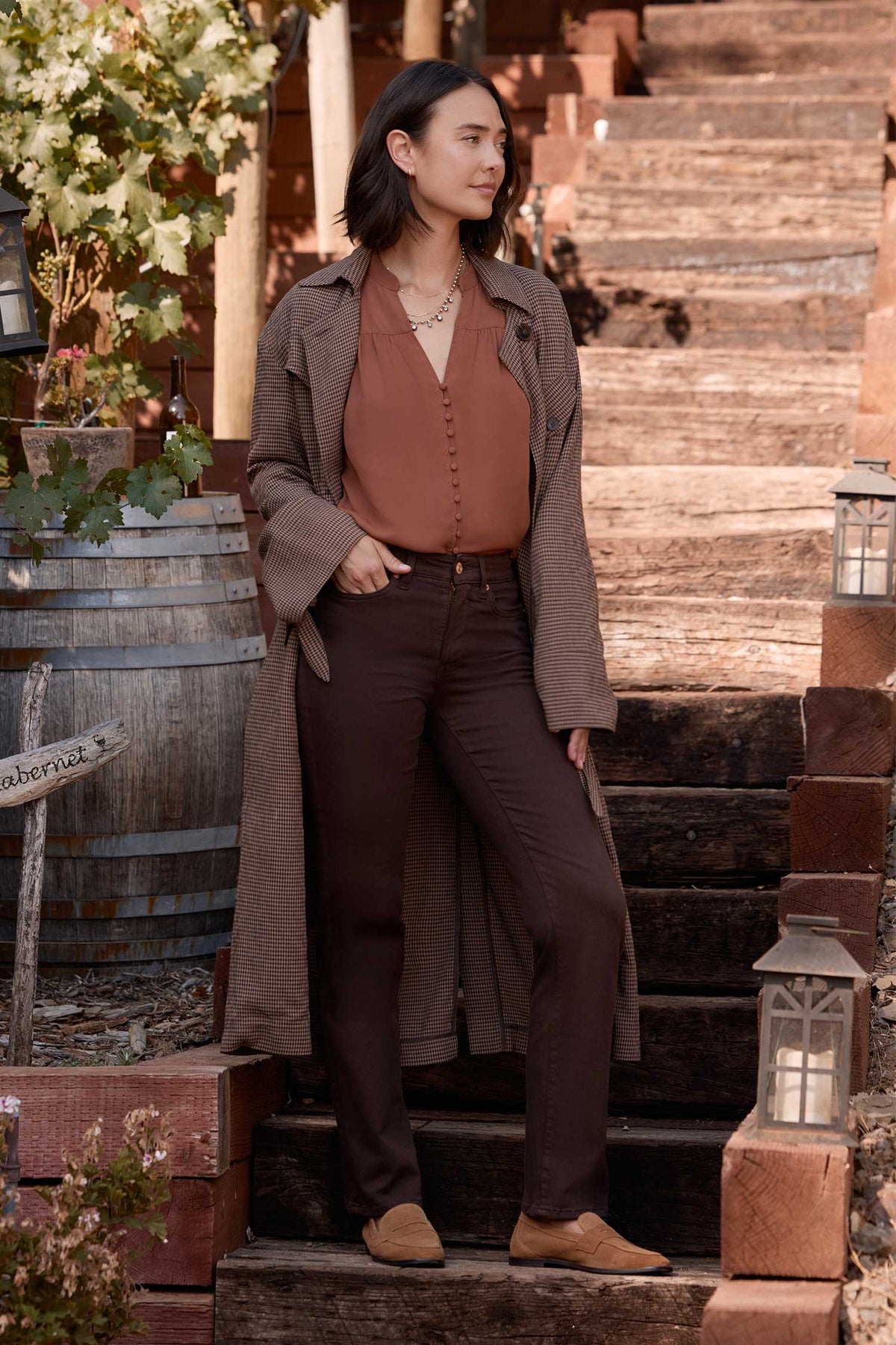 NYDJ Marilyn Straight Jeans In Sure Stretch® Denim - Bitter Chocolate