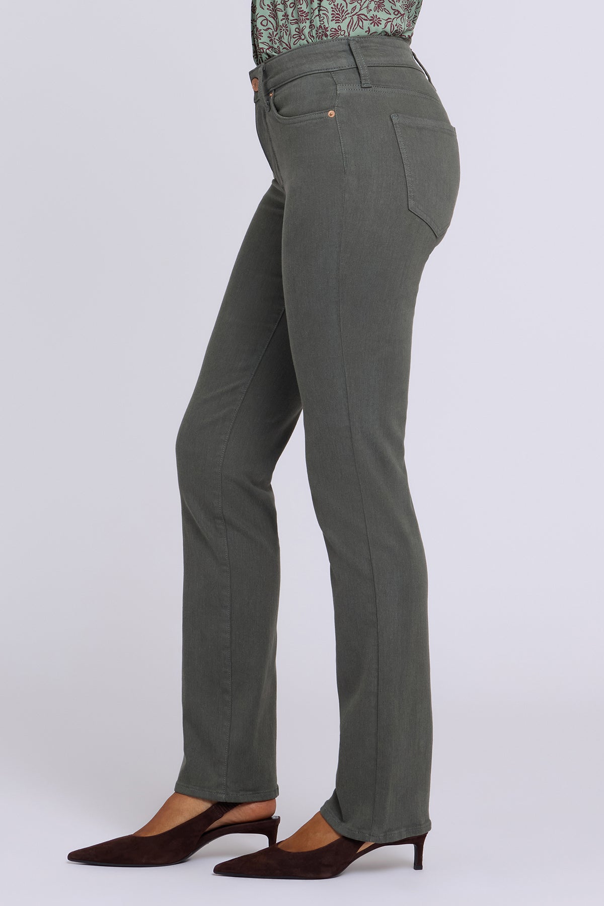 NYDJ Marilyn Straight Jeans In Sure Stretch® Denim - True Olive