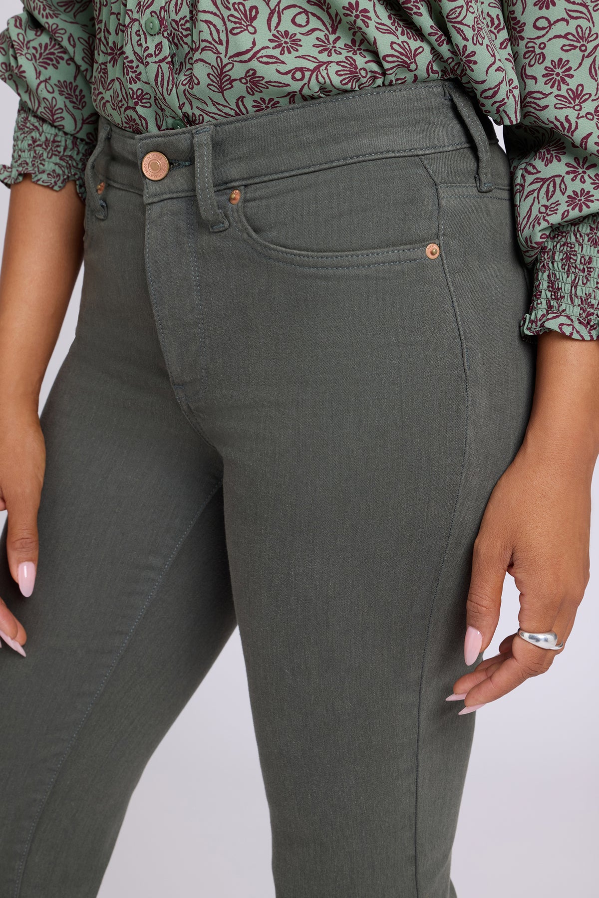 NYDJ Marilyn Straight Jeans In Sure Stretch® Denim - True Olive