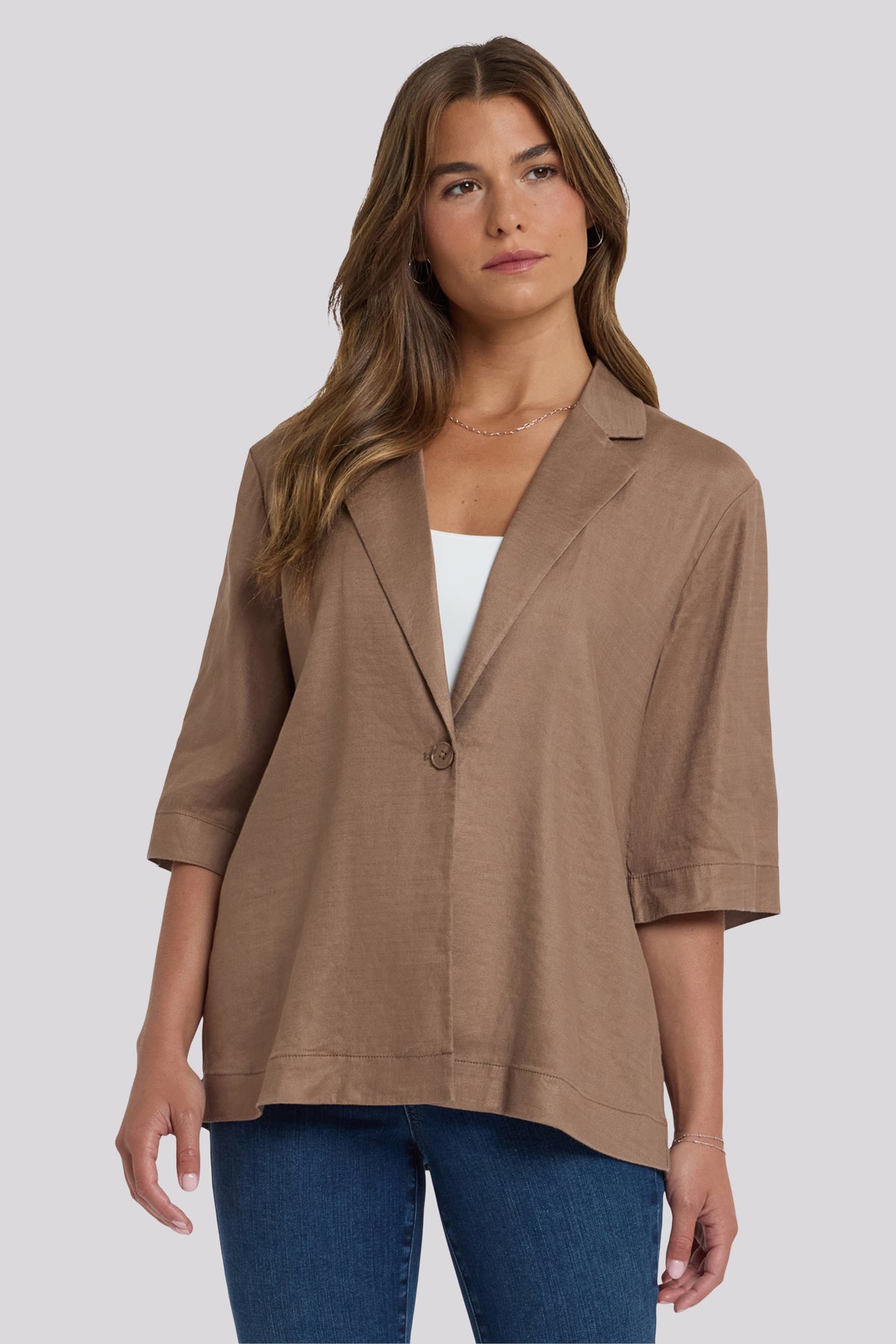 Elbow Sleeve Blazer - Toasted Coconut