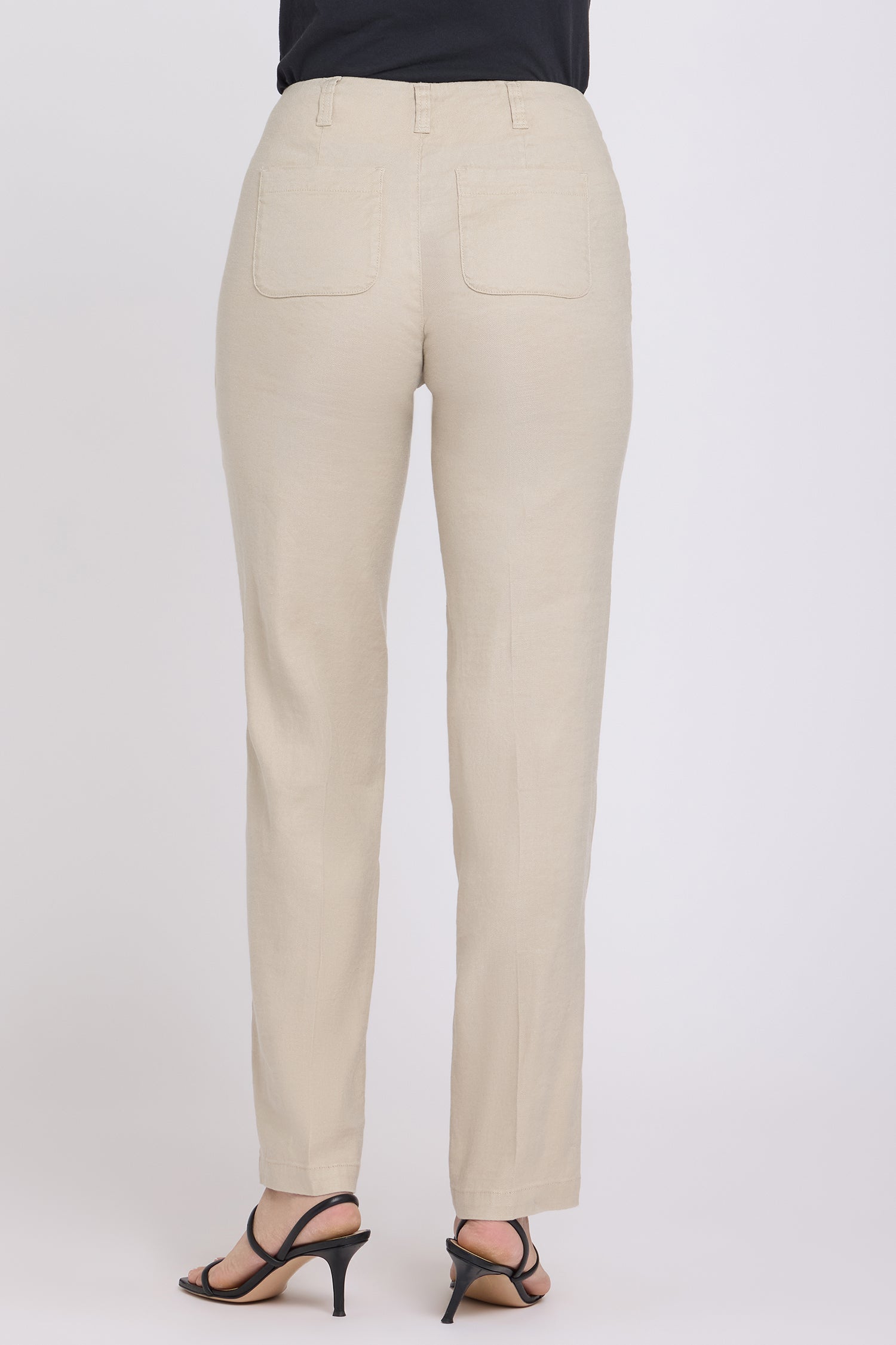 NYDJ Marilyn Straight Pants In Stretch Linen - Feather