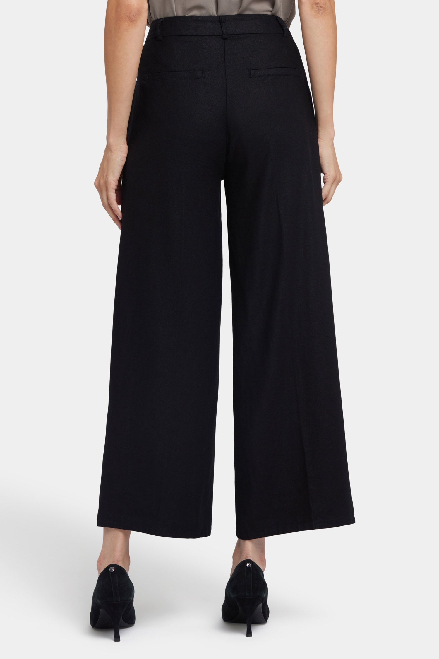 NYDJ Morgan Trouser Pants In Stretch Linen - Black