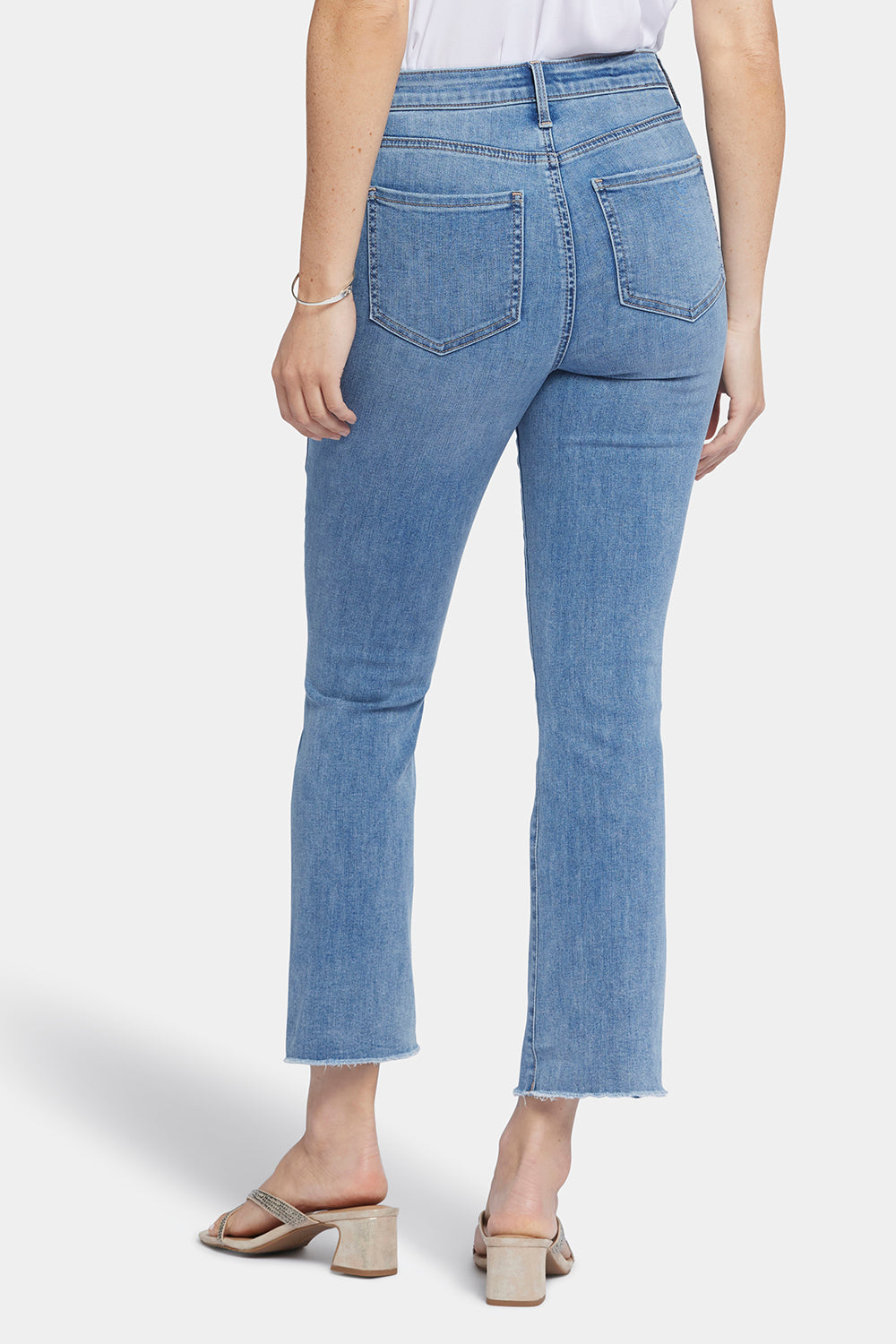 NYDJ Slim Bootcut Ankle Jeans In Cool Embrace® Denim With High Rise And Frayed Hems - Crescent Shore