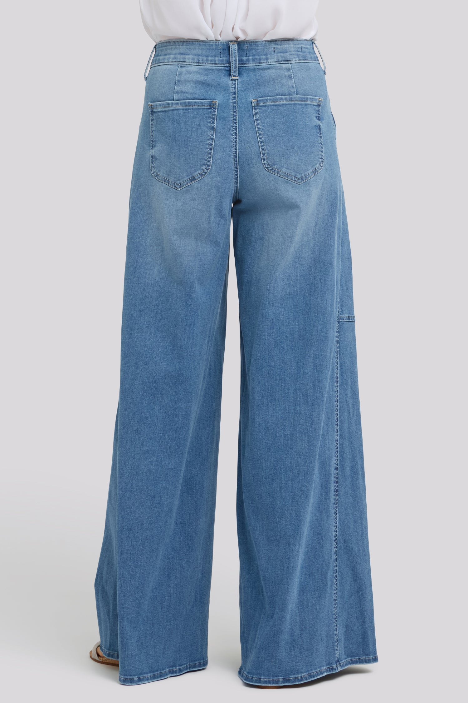 NYDJ Nova Super Wide Leg Jeans In Cool Embrace® Denim With Side Gussets - Vista Lakes