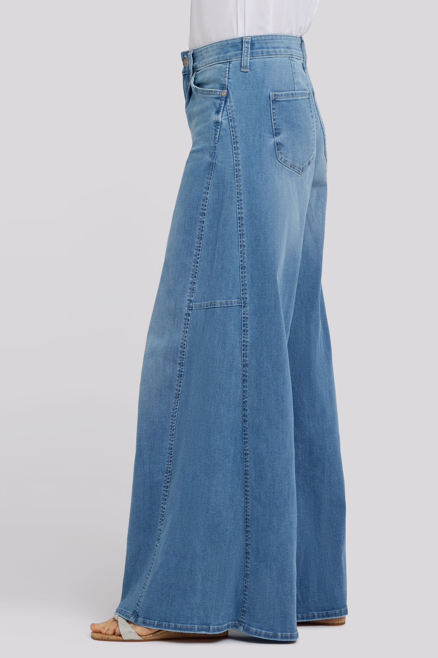 NYDJ Nova Super Wide Leg Jeans In Cool Embrace® Denim With Side Gussets - Vista Lakes