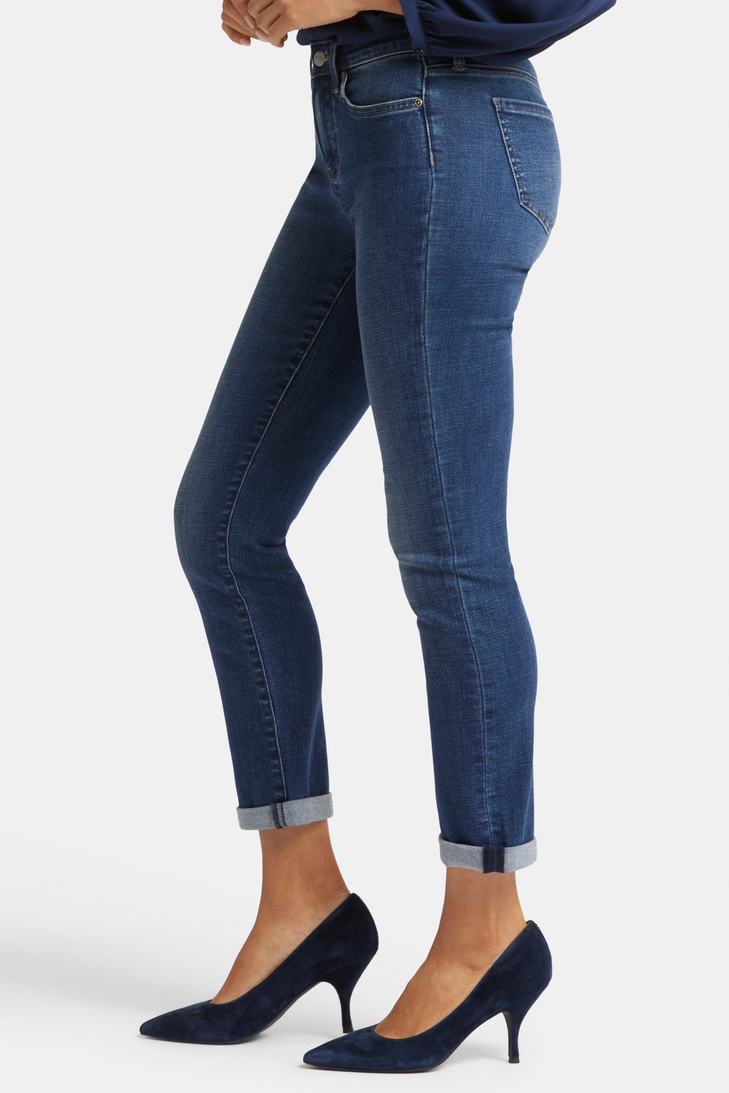 NYDJ Sheri Slim Ankle Jeans With Roll Cuffs - Wellspring