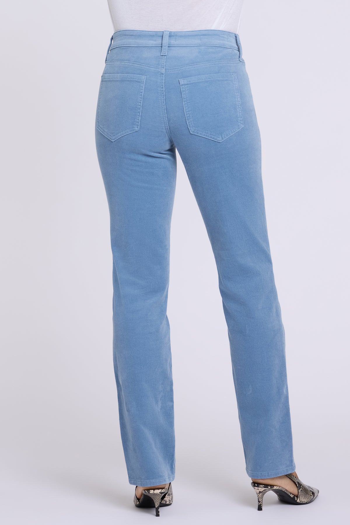 NYDJ Marilyn Straight Pants In Fine Wale Stretch Corduroy - Blue Breeze