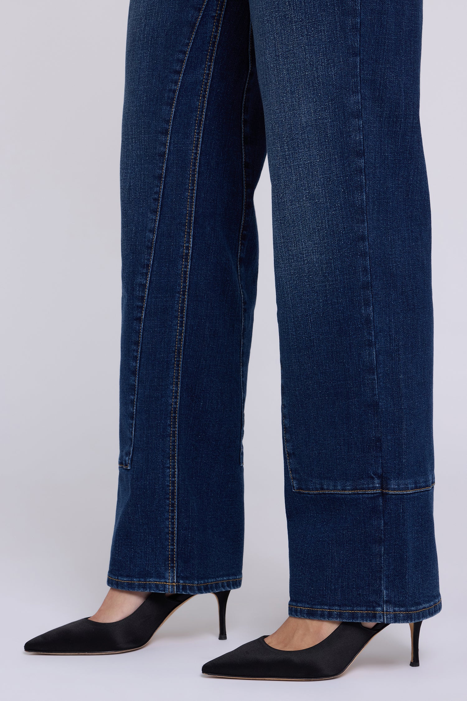 NYDJ Brooke Loose Straight Jeans With Paneled Seam Detail - Skylark