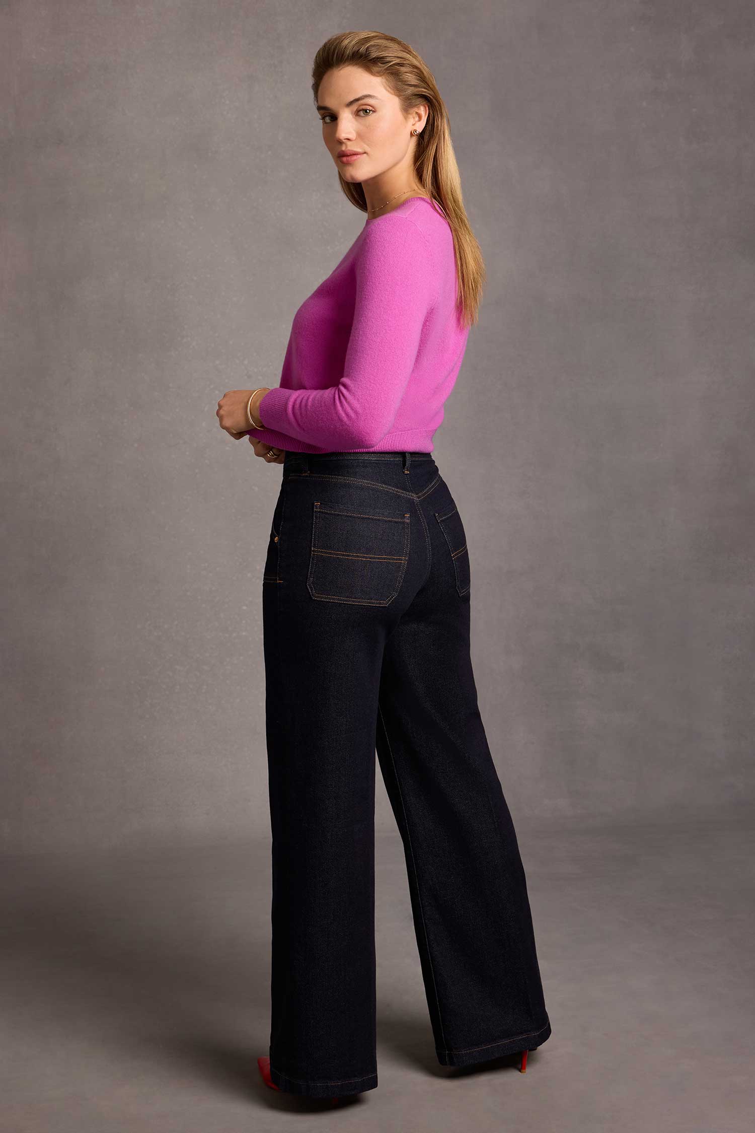NYDJ Mia Palazzo Jeans With High Rise, Utility Pockets And 31" Inseam - Rinse