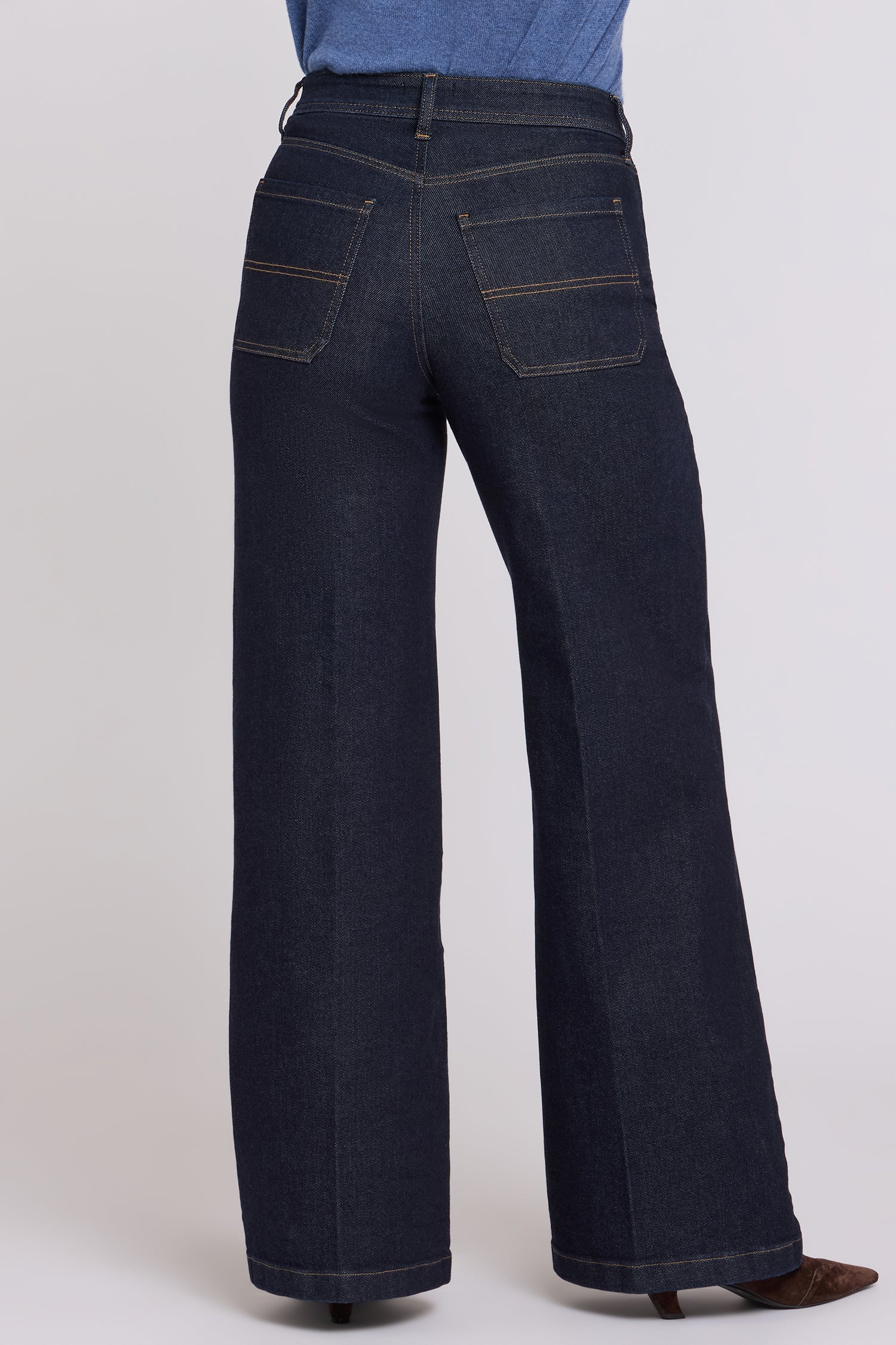 NYDJ Mia Palazzo Jeans With High Rise, Utility Pockets And 31" Inseam - Rinse