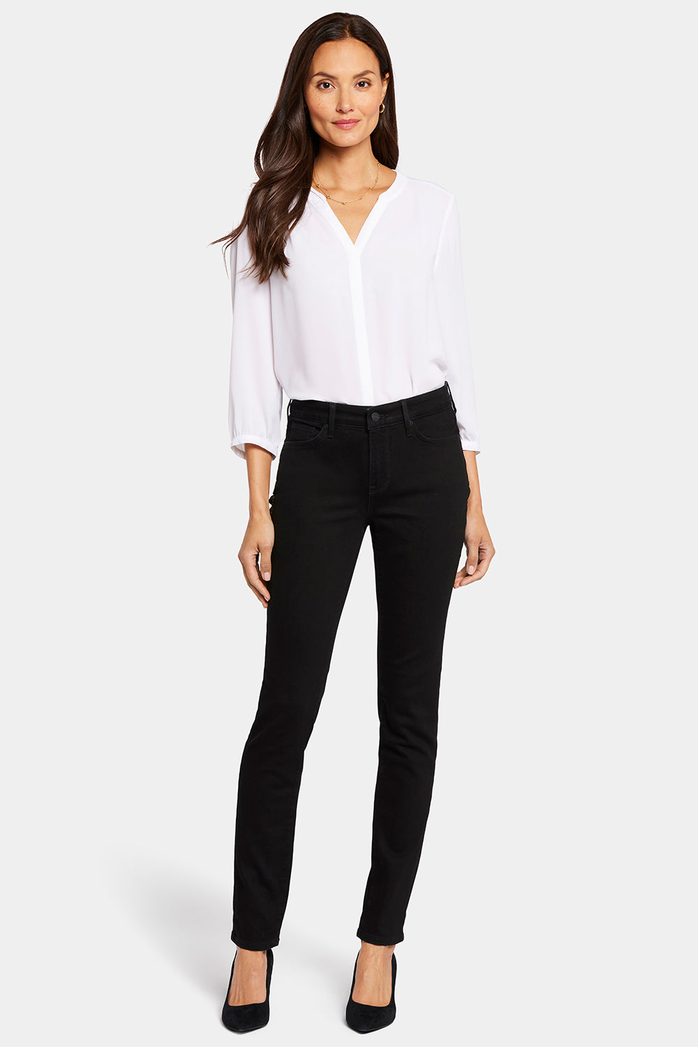 NYDJ Alina Skinny Jeans  - Black