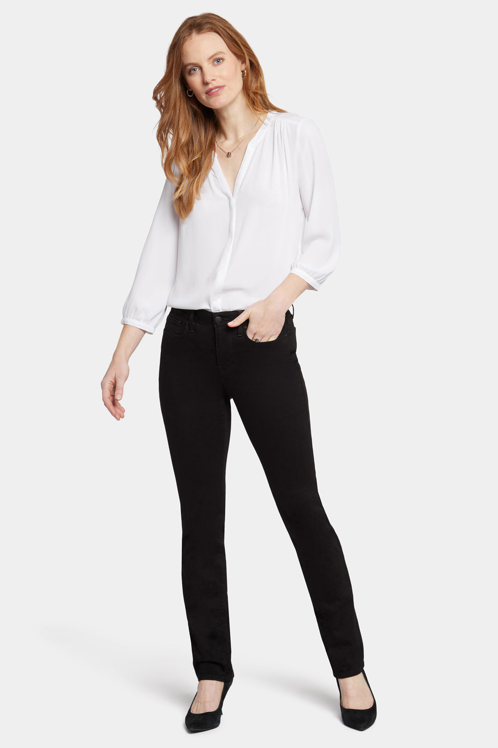 NYDJ Sheri Slim Jeans  - Black