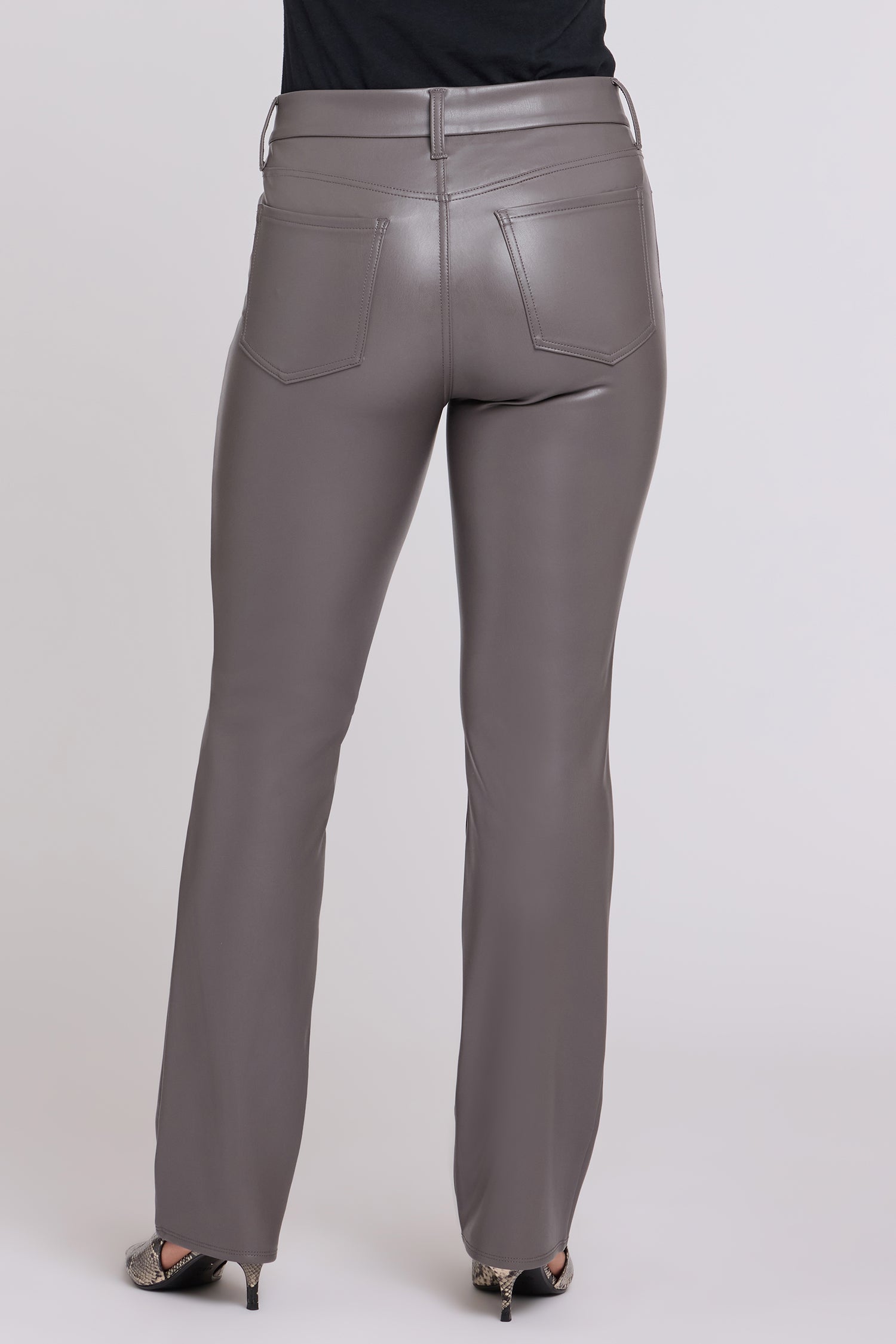 NYDJ Faux Leather Marilyn Straight Pants Sculpt-Her™ Collection - Falcon