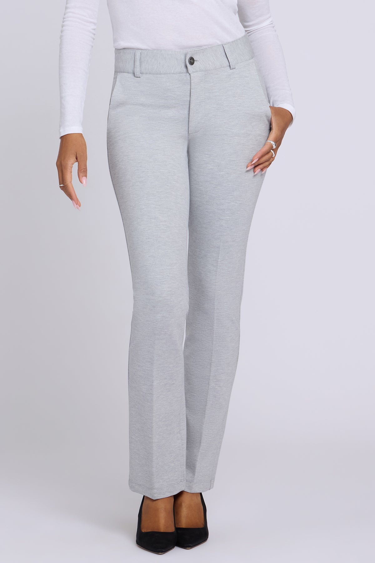 NYDJ Classic Trouser Pants Sculpt-Her™ Collection - Heather Grey