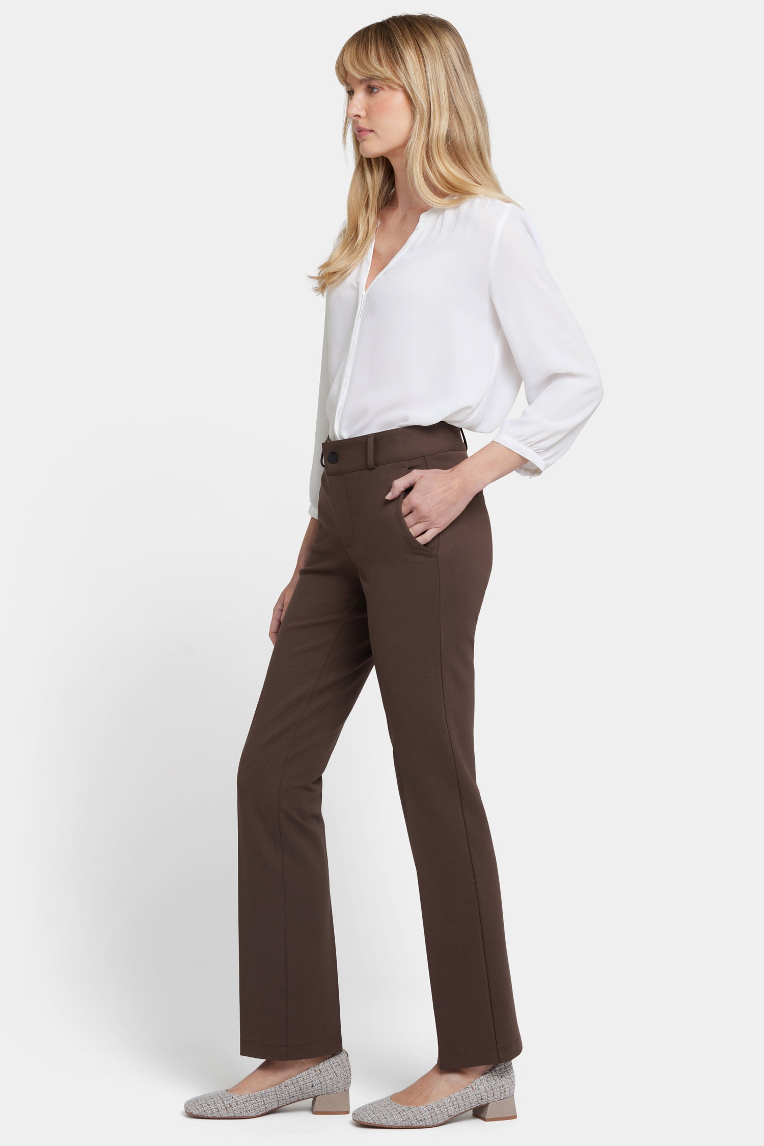 NYDJ Classic Trouser Pants Sculpt-Her™ Collection - Coffee Bean