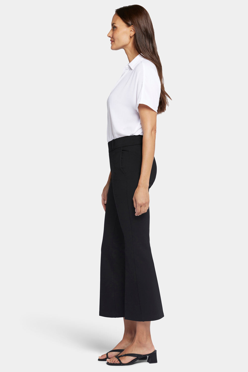 NYDJ Pull-On Flared Ankle Trouser Pants Sculpt-Her™ Collection - Black