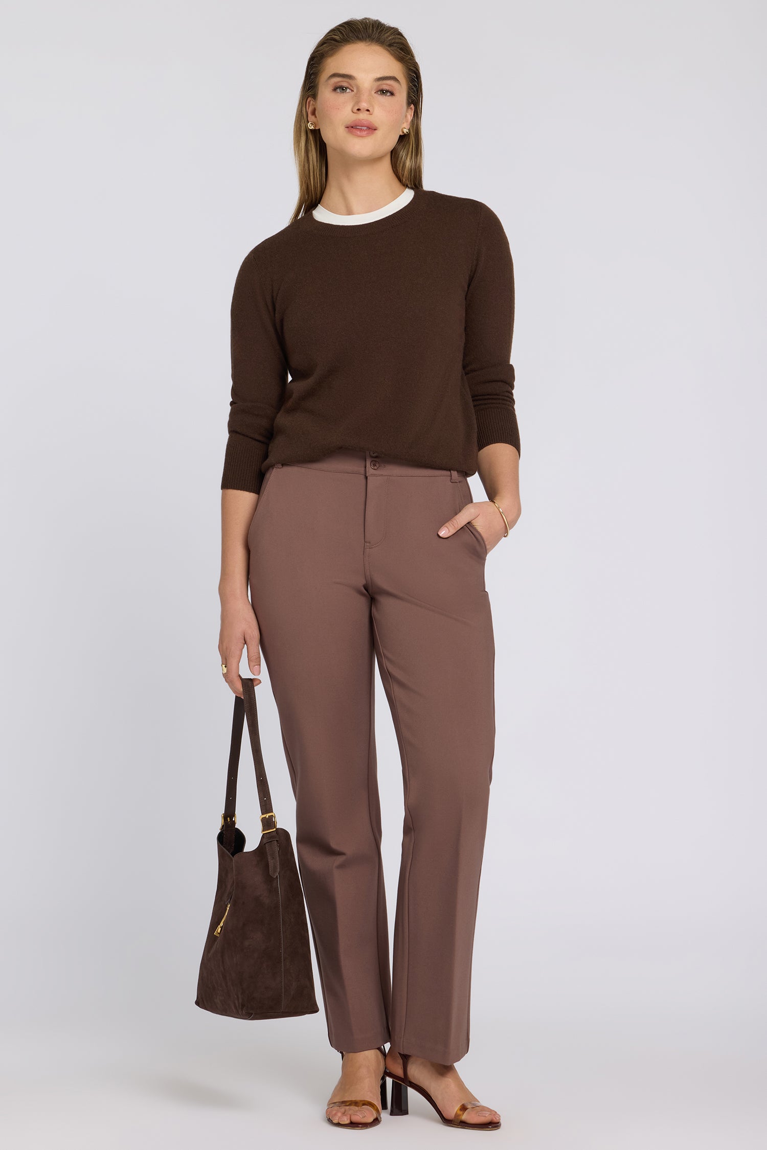 NYDJ Bella Trouser Pants Sculpt-Her™ Collection - Deep Taupe