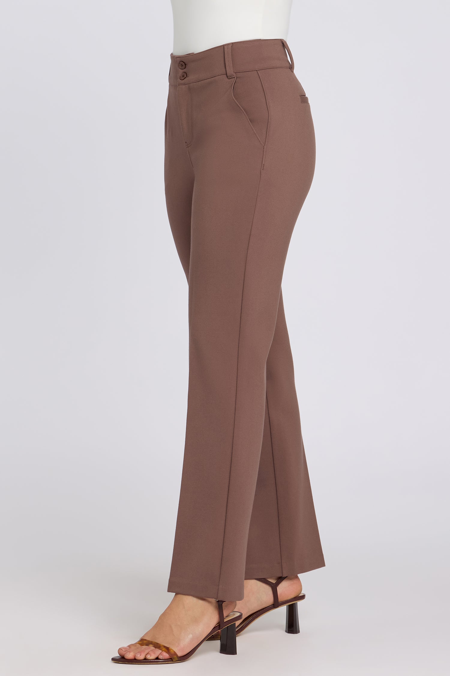 NYDJ Bella Trouser Pants Sculpt-Her™ Collection - Deep Taupe
