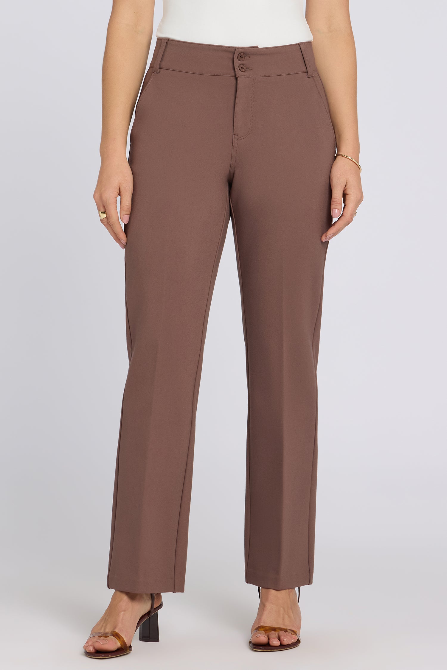NYDJ Bella Trouser Pants Sculpt-Her™ Collection - Deep Taupe